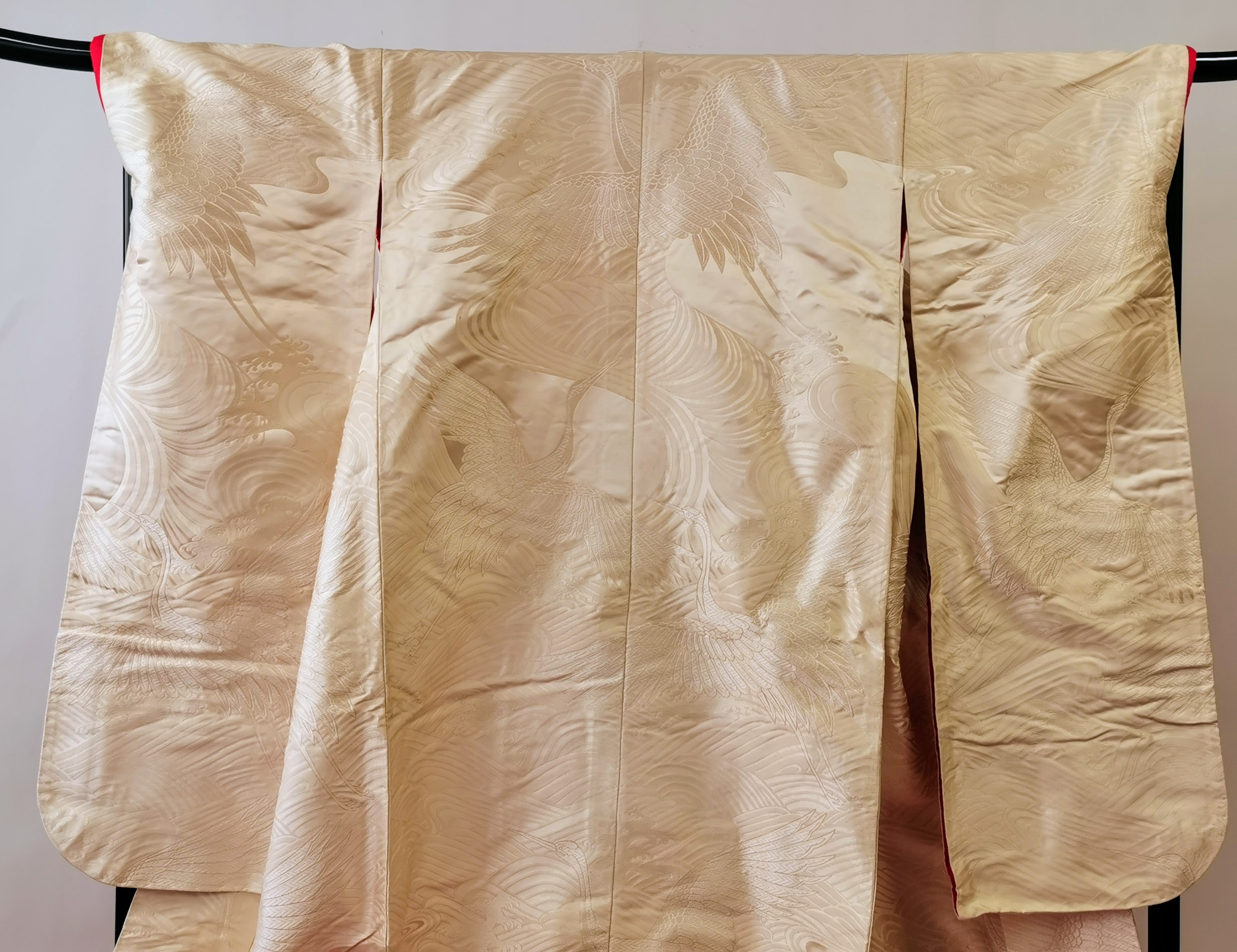 色打掛 花嫁衣装 豪華 逸品 刺繍 婚礼 結婚式 ウエディング 古着◆twu236