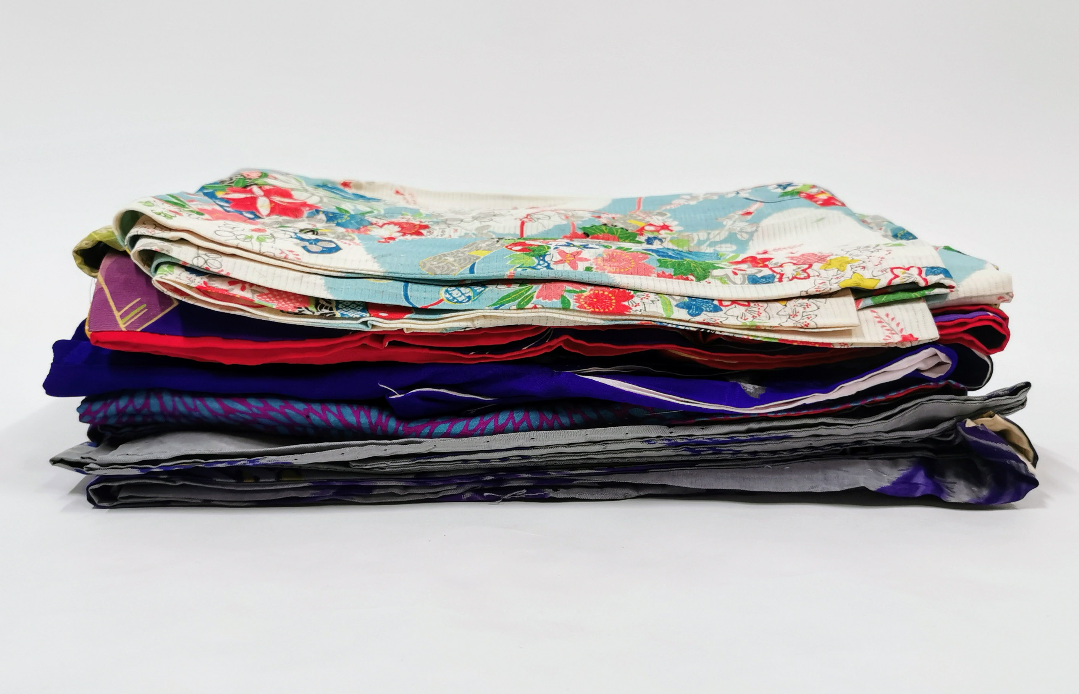 寒色系/着物まとめ売り5点 リユース◆twkn375