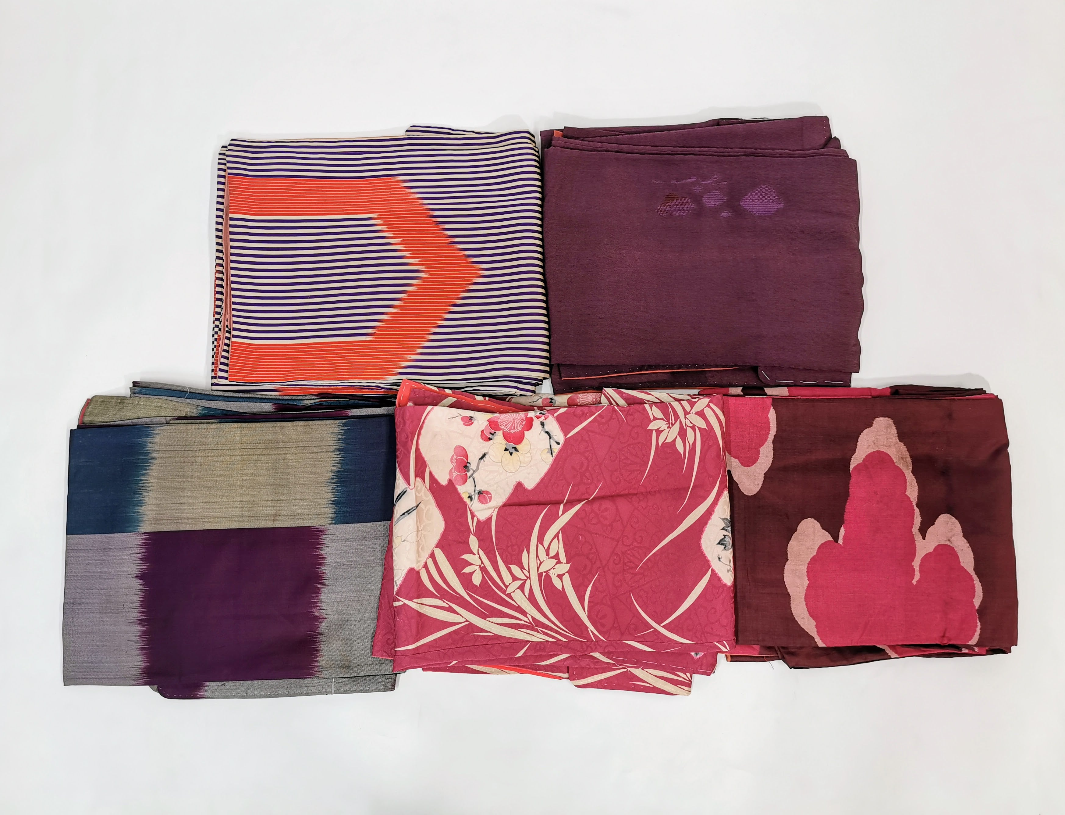 紫系/着物まとめ売り5点 リユース◆twkn372