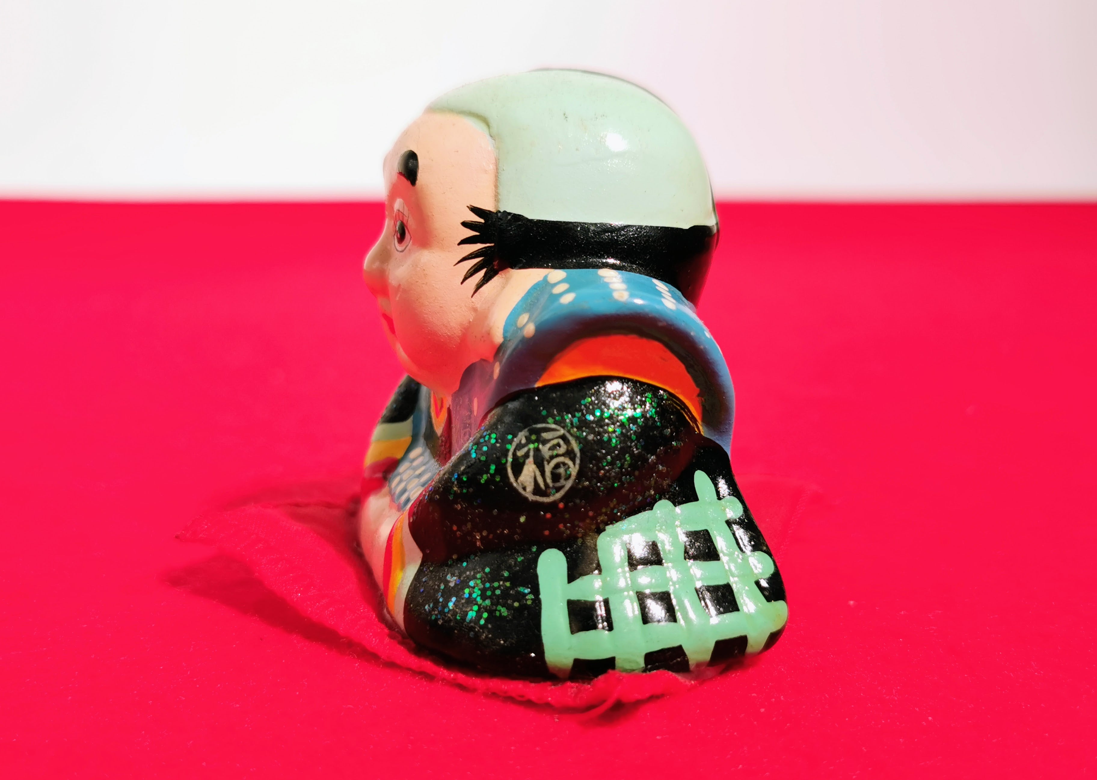 福助 レトロ 置物 日本 人形 艶人形 縁起物 骨董品 アンティーク◆tk259