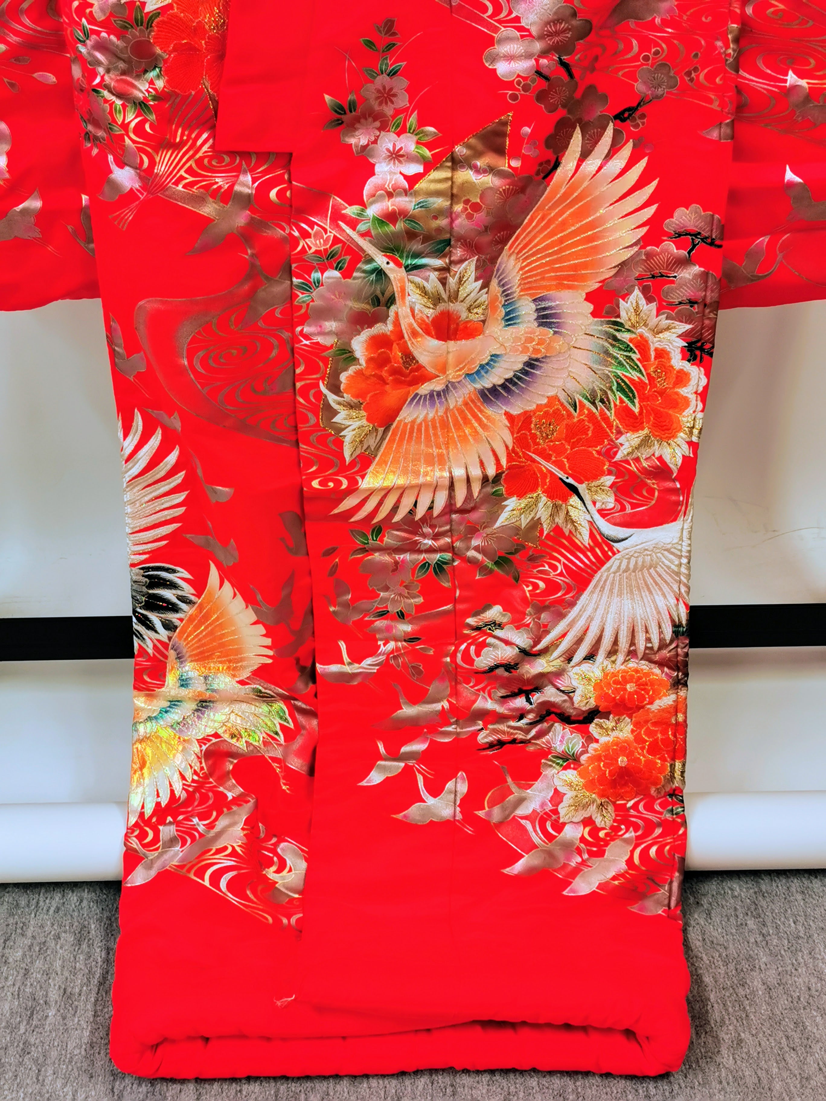 色打掛 豪華 金銀箔 花嫁衣装 刺繍 婚礼 結婚式 古着◆twku106