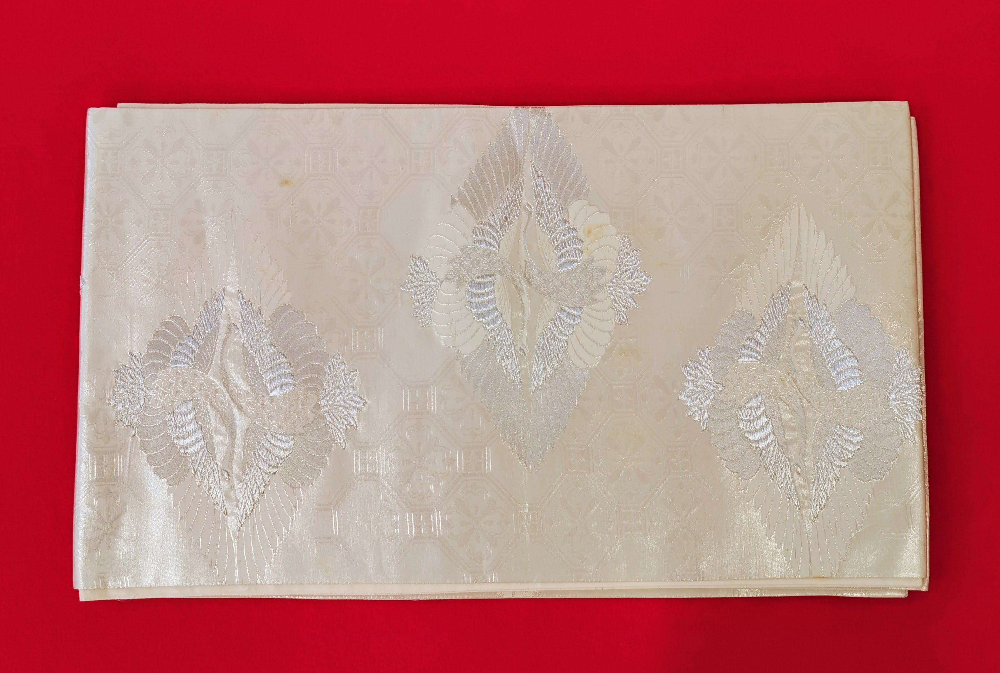 袋帯 5枚まとめ売り シルバー/白系 女性 中古品 和装 和装小物 リメイク 古布リメイク ハギレ 帯 和◆toh192