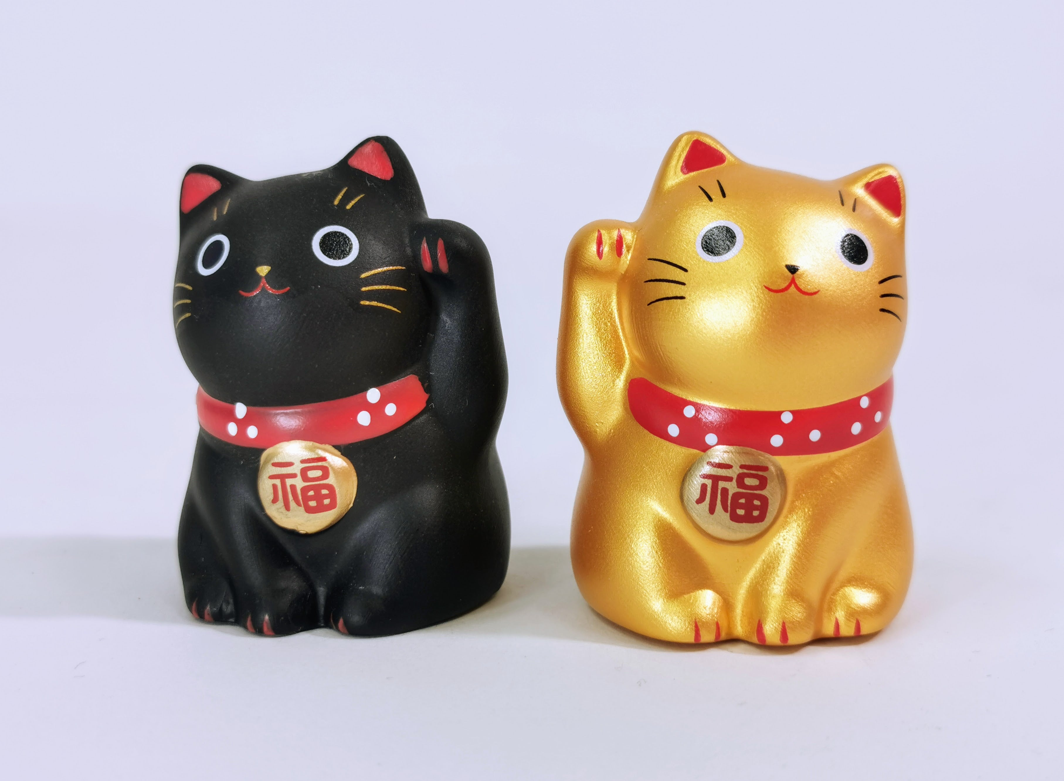 招き猫2個セット♪ ミニ 招福 縁起物 厄除け 置物◆tkm287