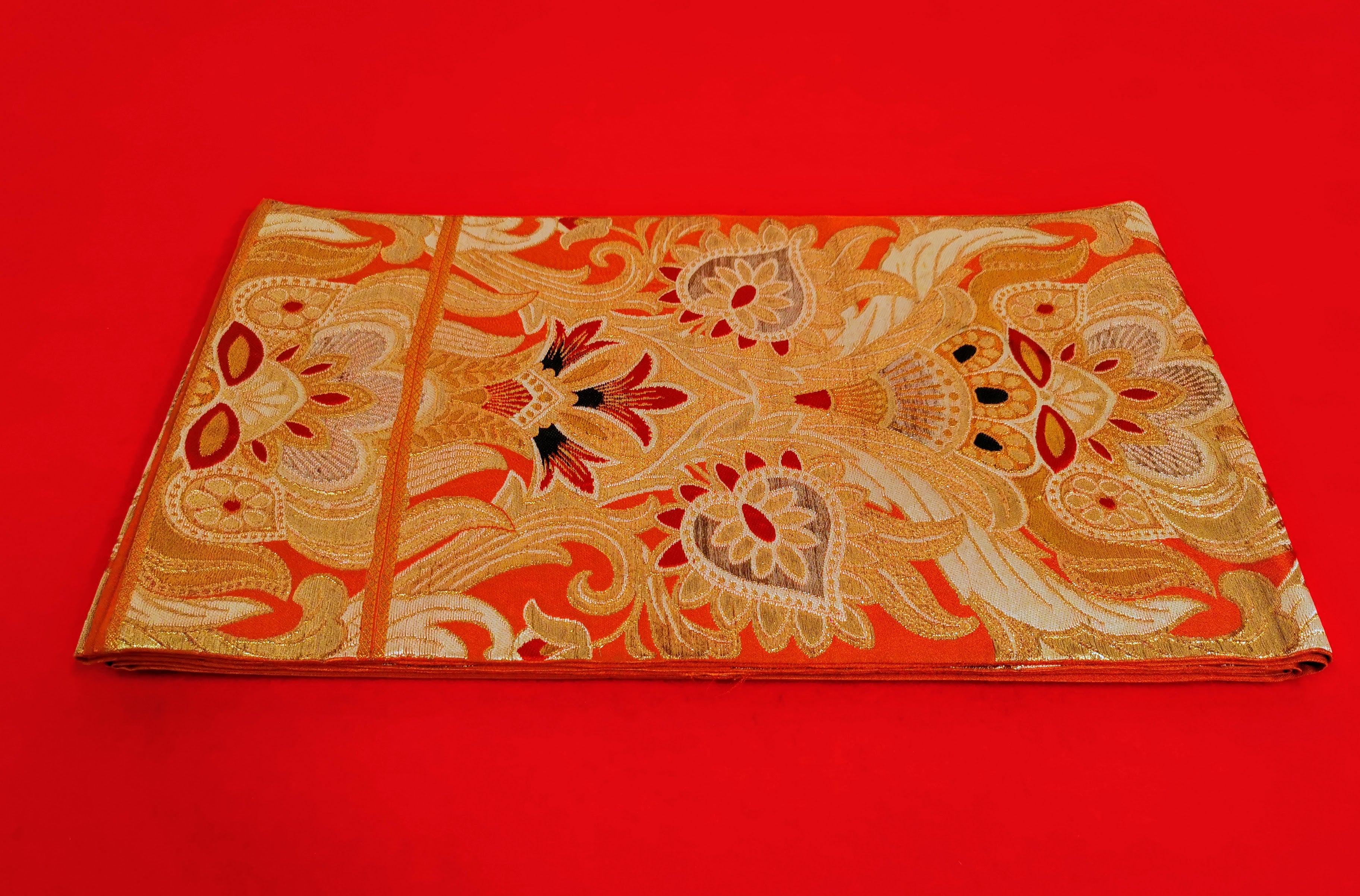 袋帯 女性 和装 和装小物 リメイク 古布 ハギレ 帯 和柄 和装帯 中古品◆toh267