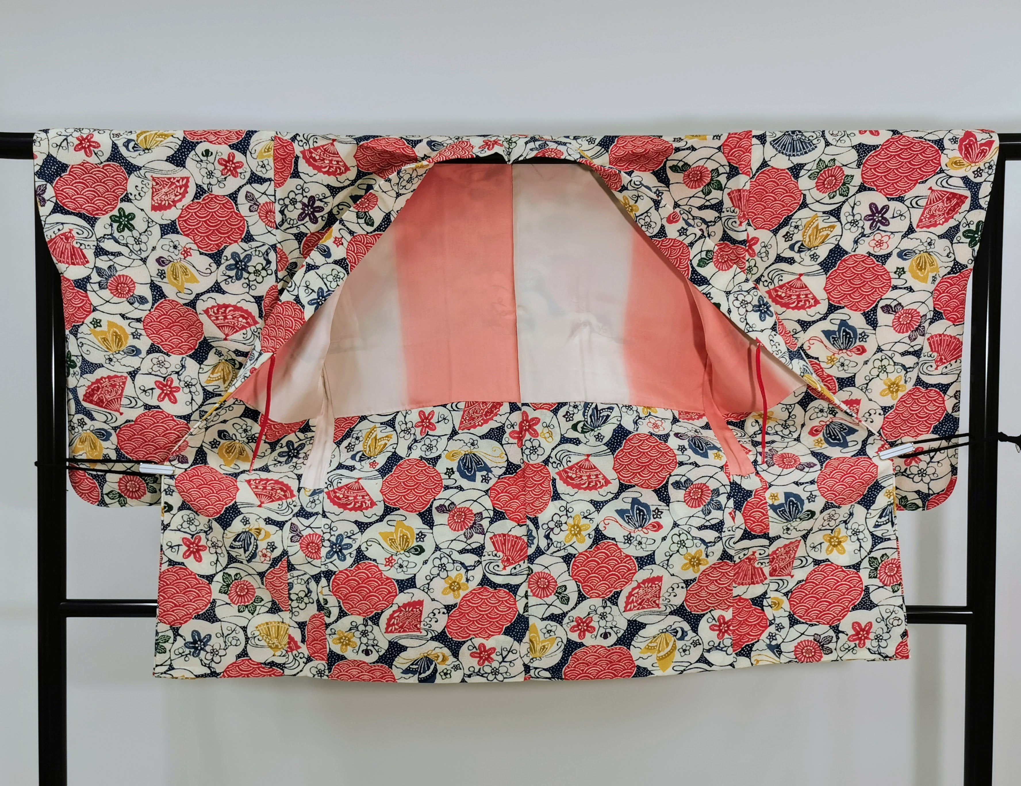 羽織 正絹 ちりめん アンティーク リユース◆twh376