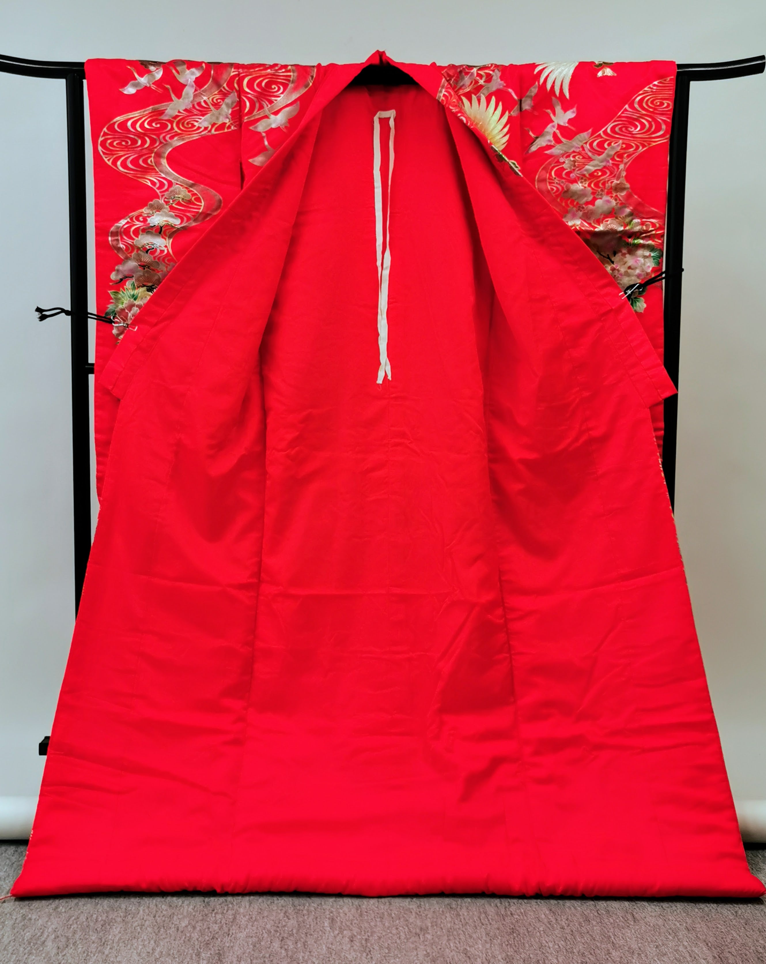 色打掛 豪華 金銀箔 花嫁衣装 刺繍 婚礼 結婚式 古着◆twku106