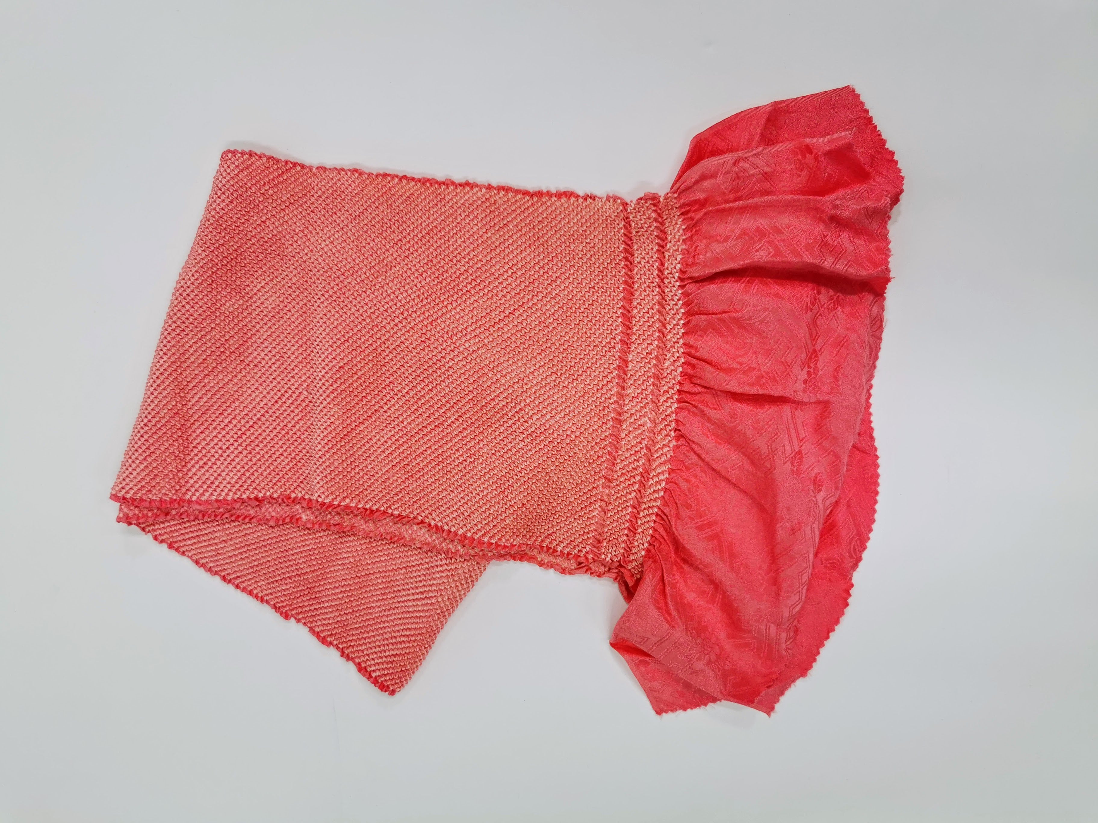 帯揚げ 総絞り着物小物 中古◆toa290