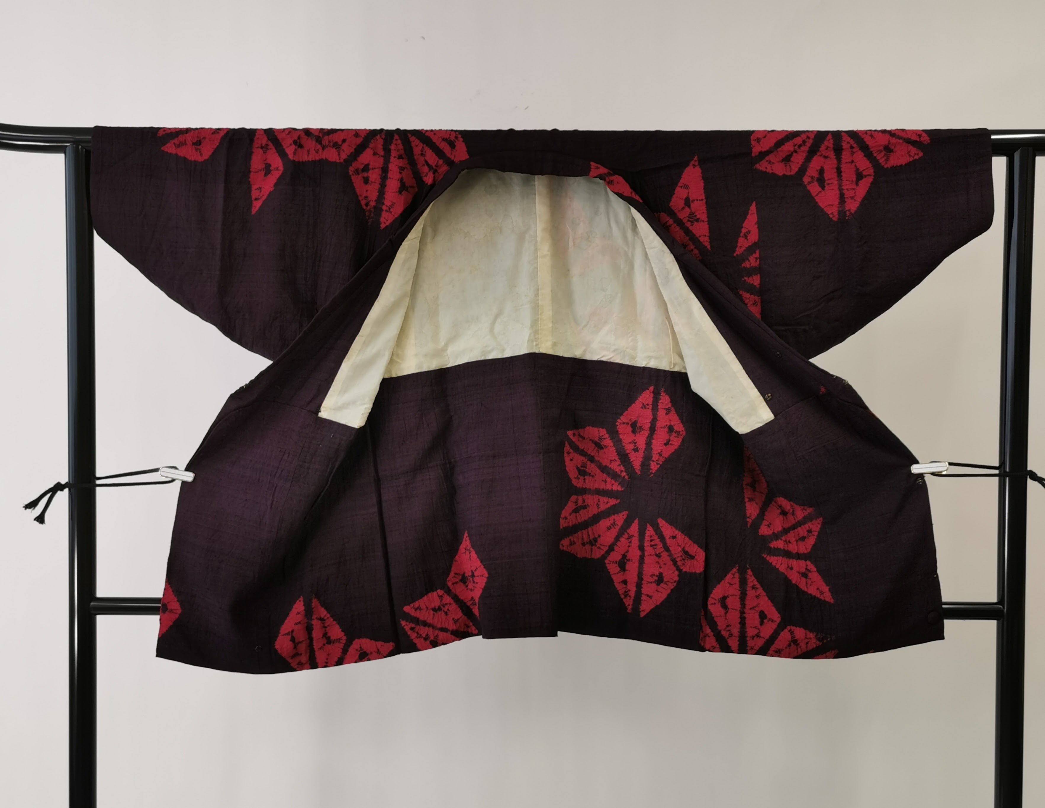 着物コート 羽織 かんたん着用 古着 和服◆twha124