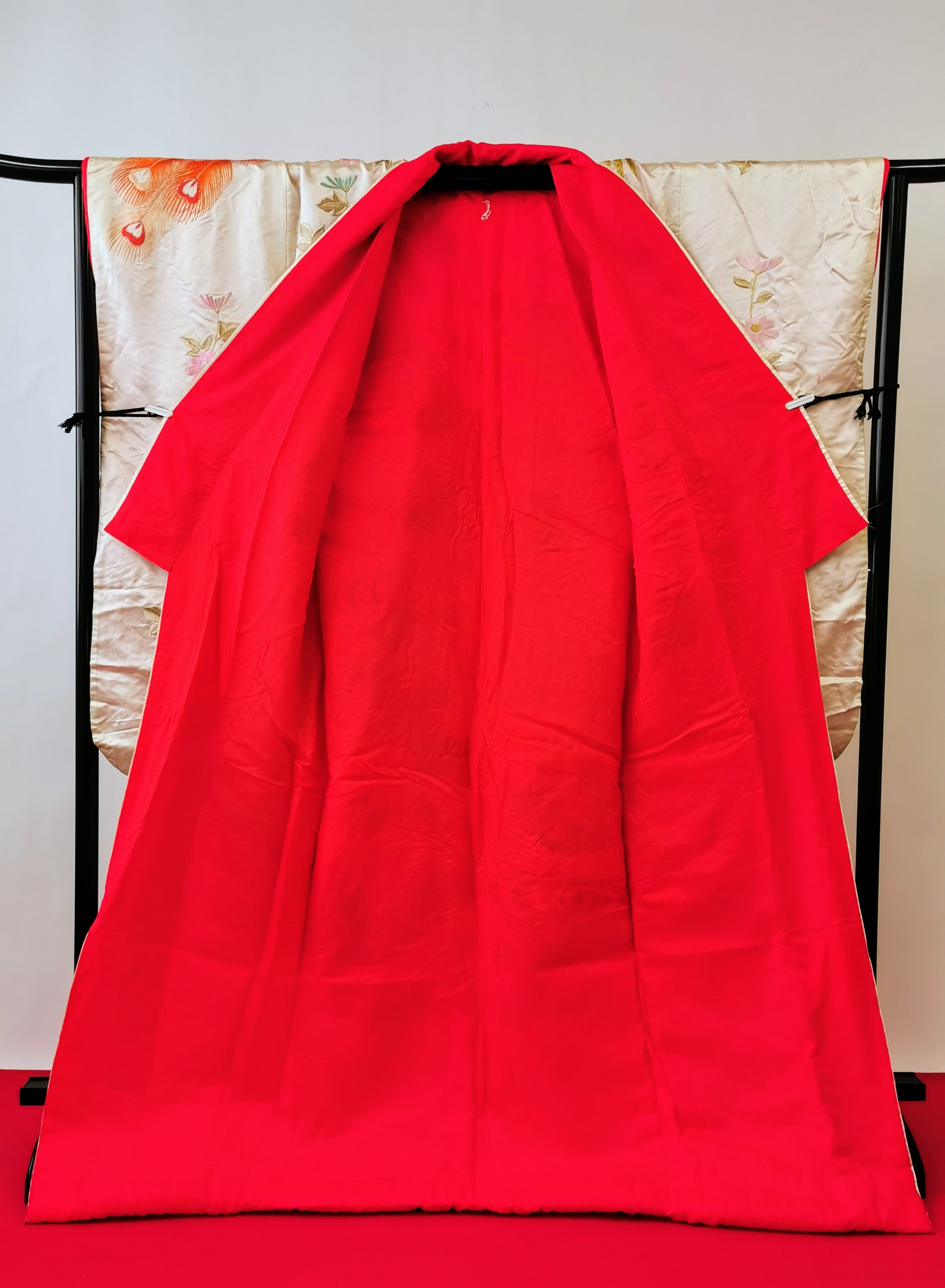 お引きずり 花嫁衣装 結婚式 豪華 刺繍 婚礼 ウエディング 古着◆twff221