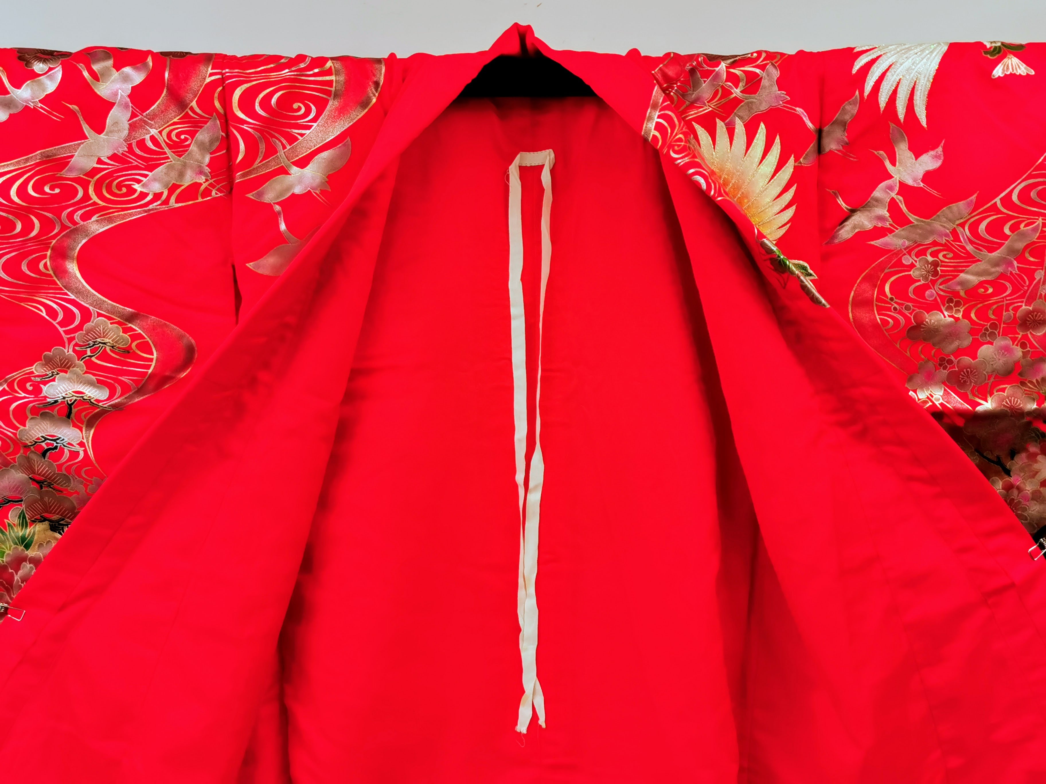 色打掛 豪華 金銀箔 花嫁衣装 刺繍 婚礼 結婚式 古着◆twku106