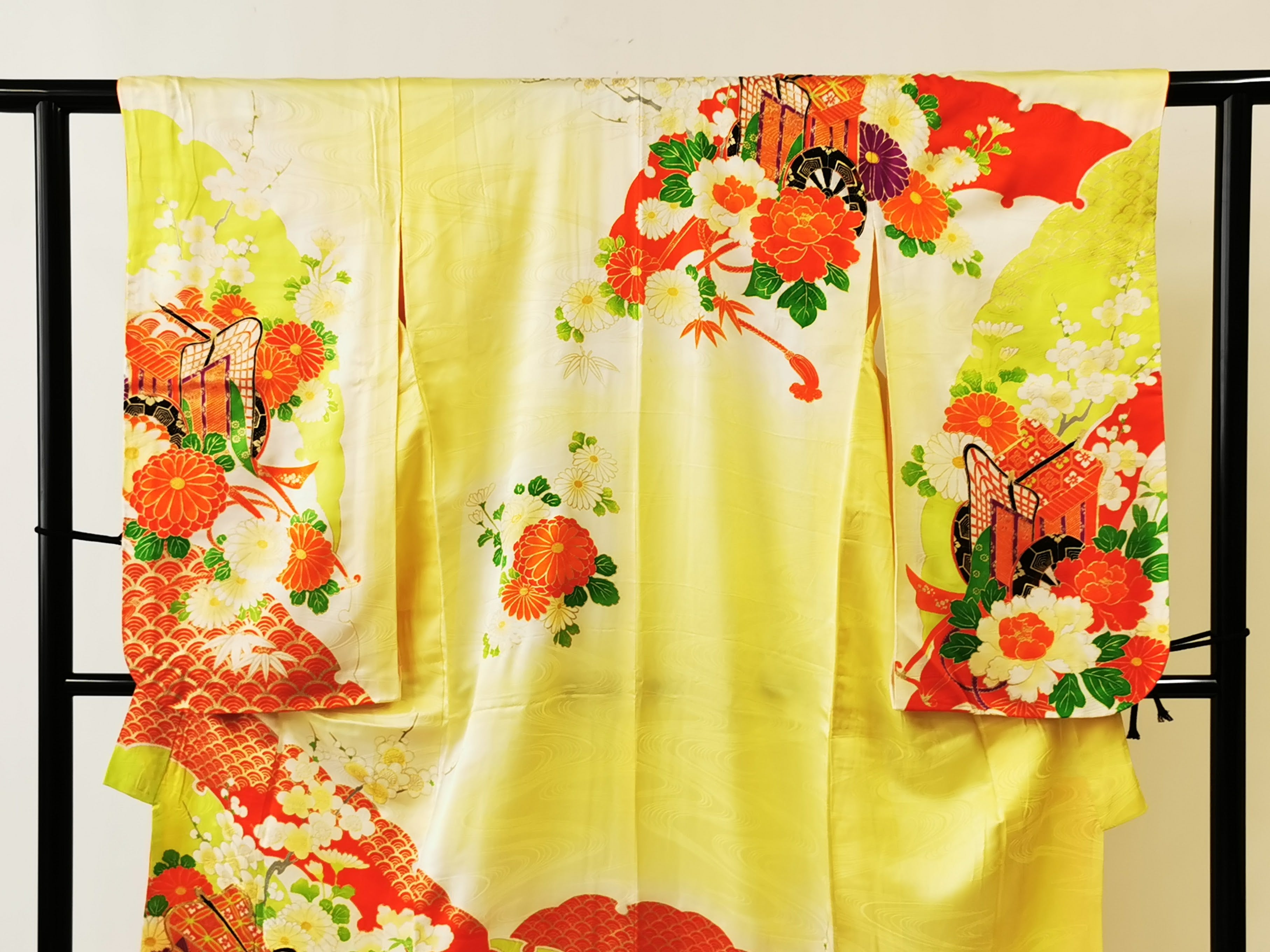 KJ059 Kids Women's Kimono used Japanese clothes