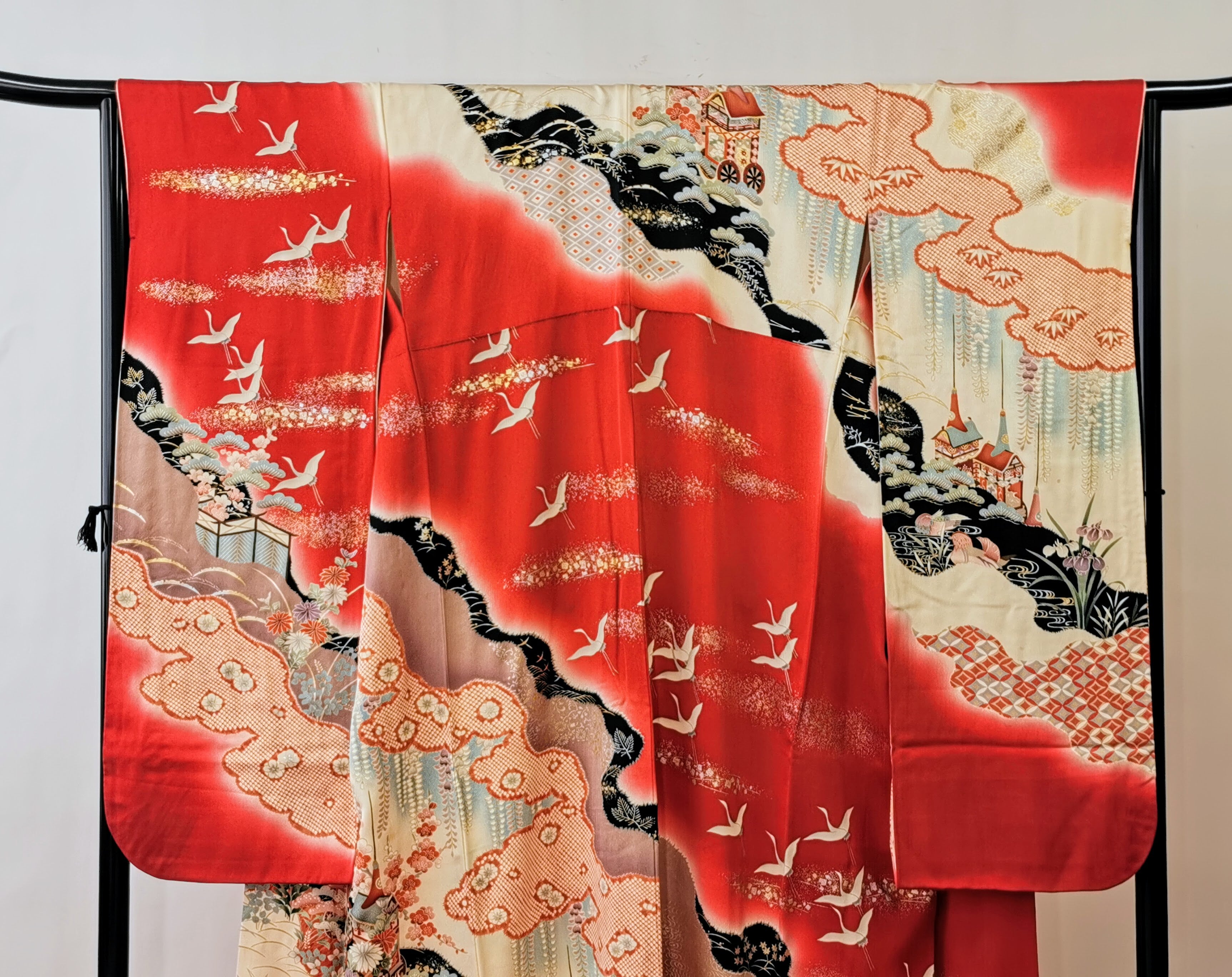振袖 正絹 古着 結婚式 卒業式 成人式◆twf249