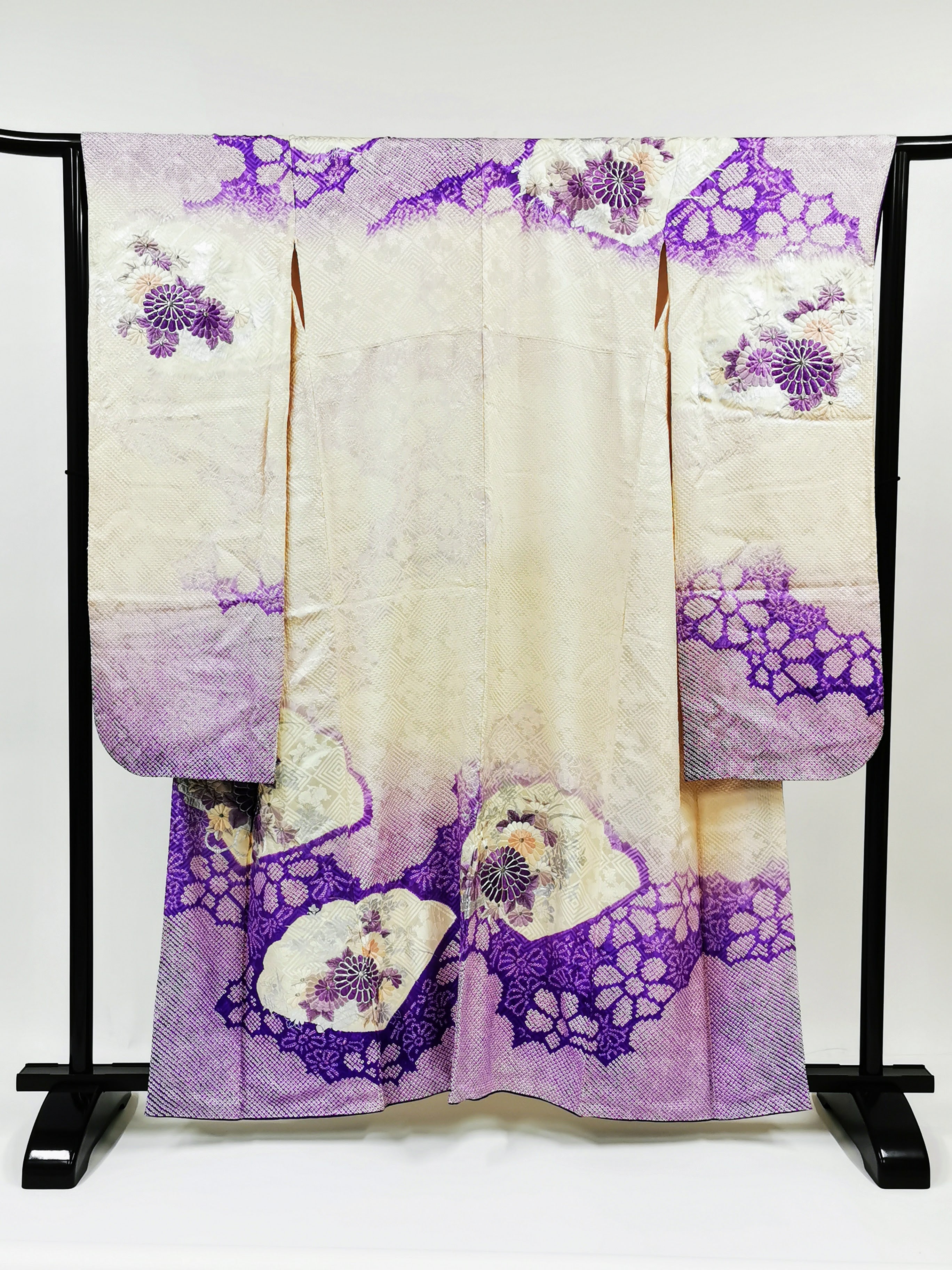 ♦KJ053 Women's Furisode used Japanese clothing