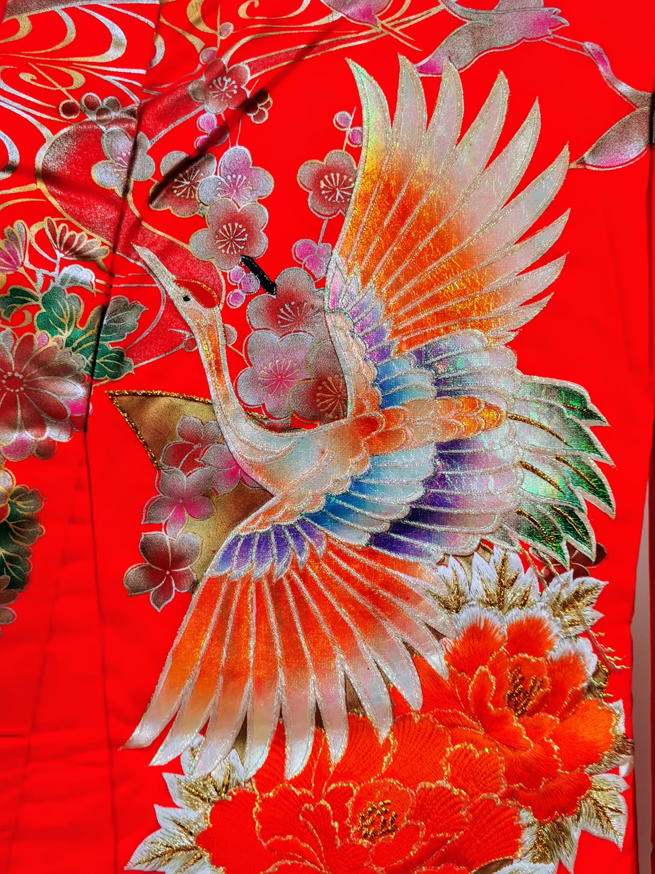 色打掛 豪華 金銀箔 花嫁衣装 刺繍 婚礼 結婚式 古着◆twku106