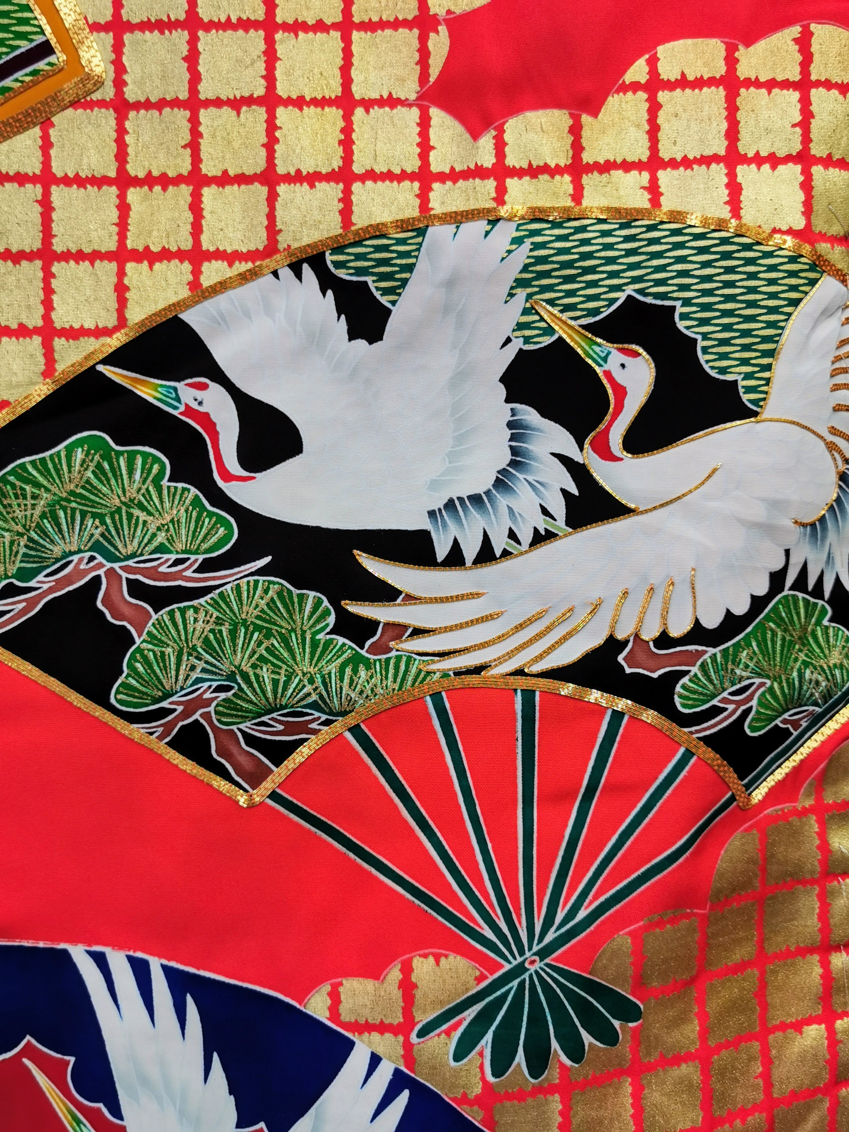 色打掛 豪華 刺繍 婚礼 結婚式 花嫁衣装 古着◆twku105