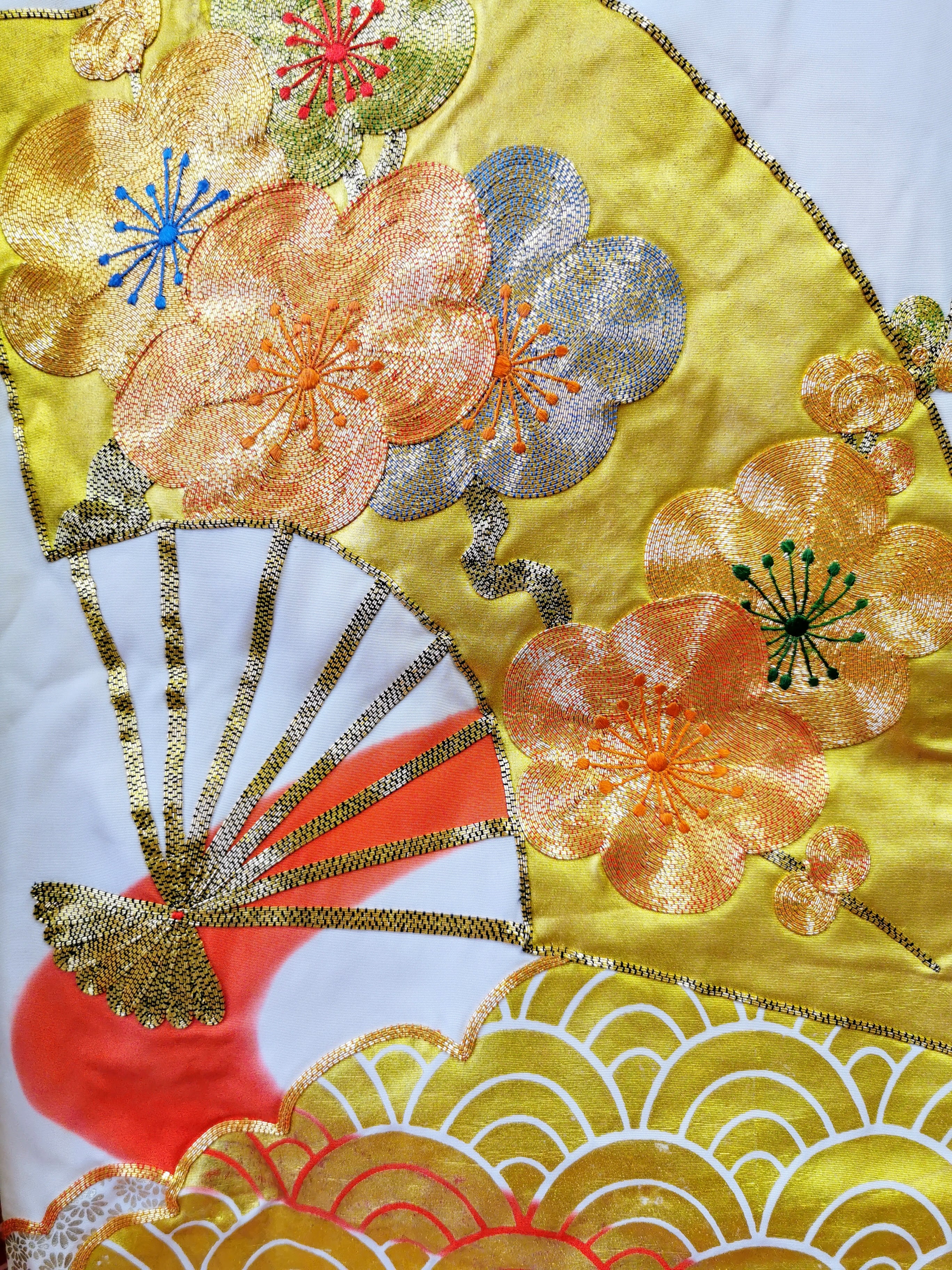 色打掛 豪華 金銀箔 花嫁衣装 刺繍 婚礼 結婚式 ウエディング 古着 ◆twu219