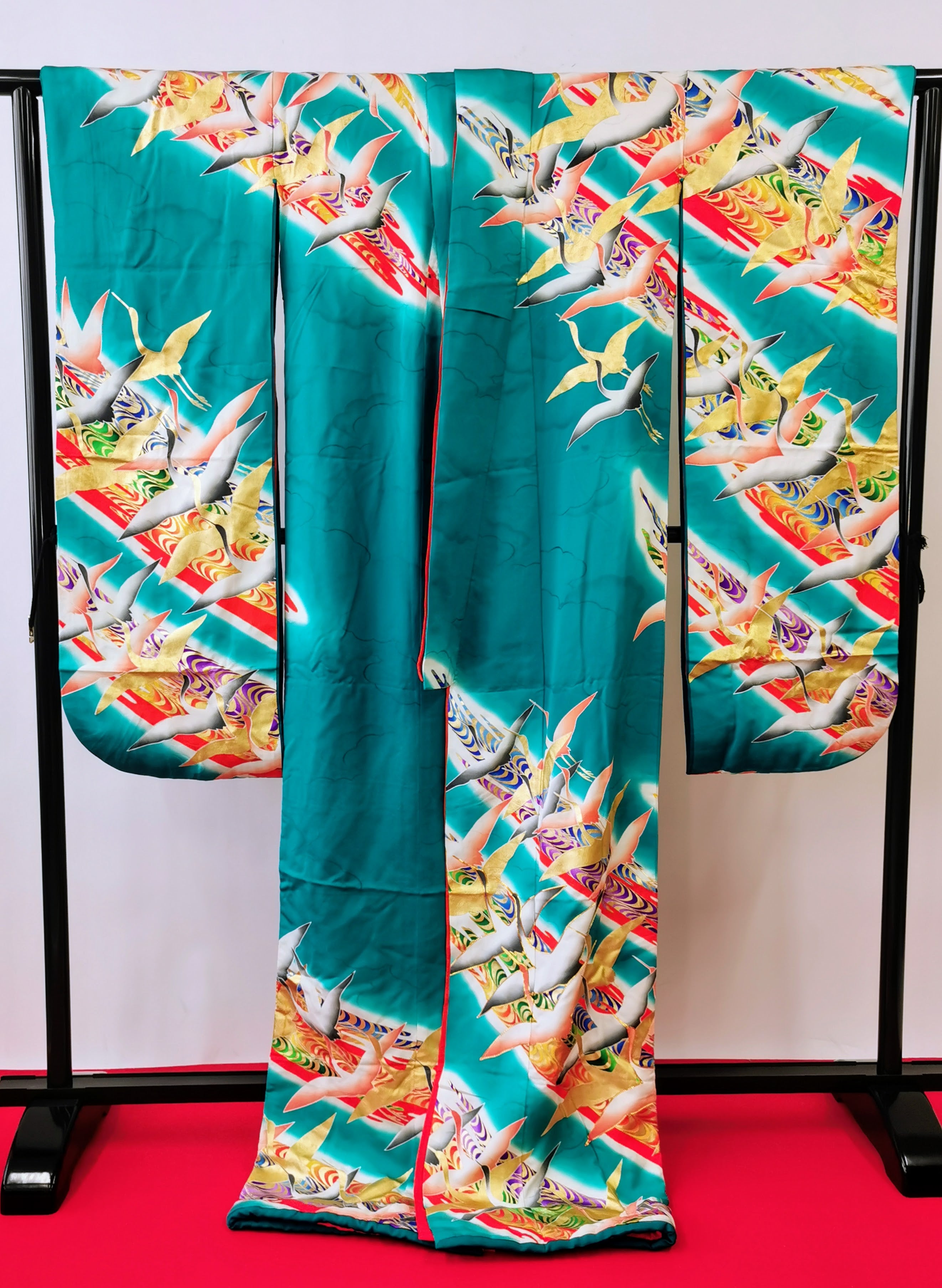 引き振袖 お引きずり 花嫁衣装 結婚式 豪華 婚礼 ウエディング 古着◆twff230