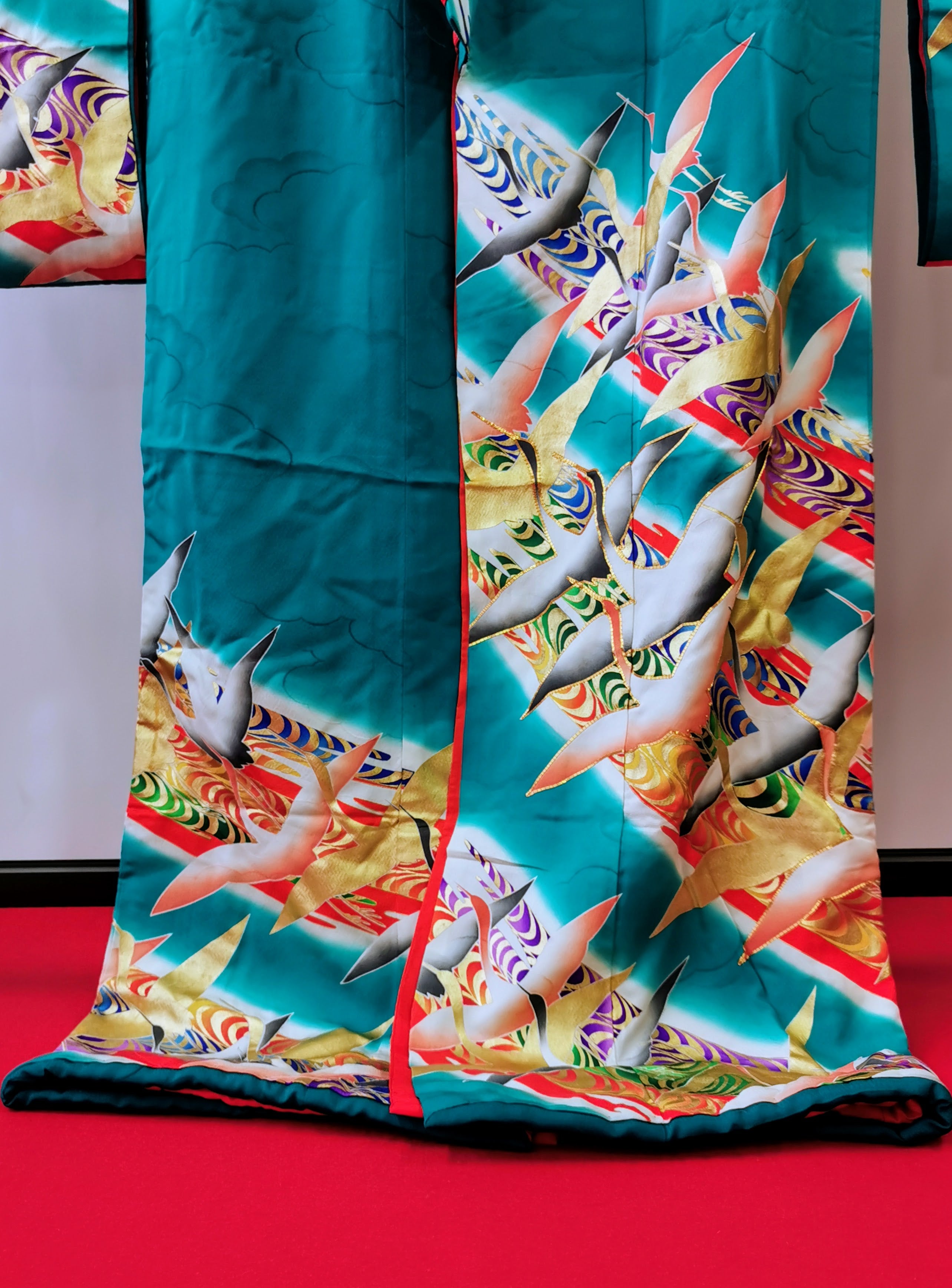 引き振袖 お引きずり 花嫁衣装 結婚式 豪華 婚礼 ウエディング 古着◆twff230