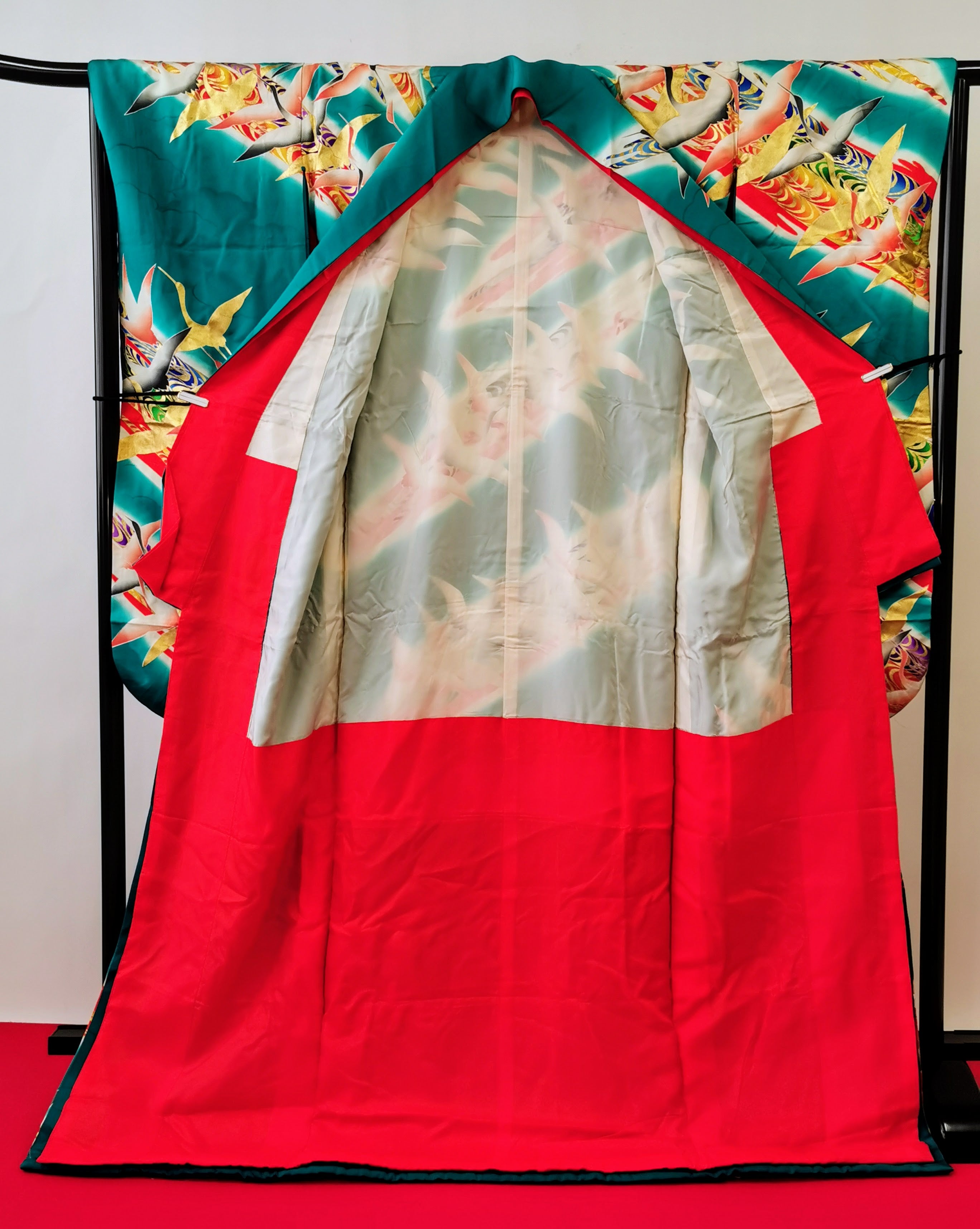 引き振袖 お引きずり 花嫁衣装 結婚式 豪華 婚礼 ウエディング 古着◆twff230