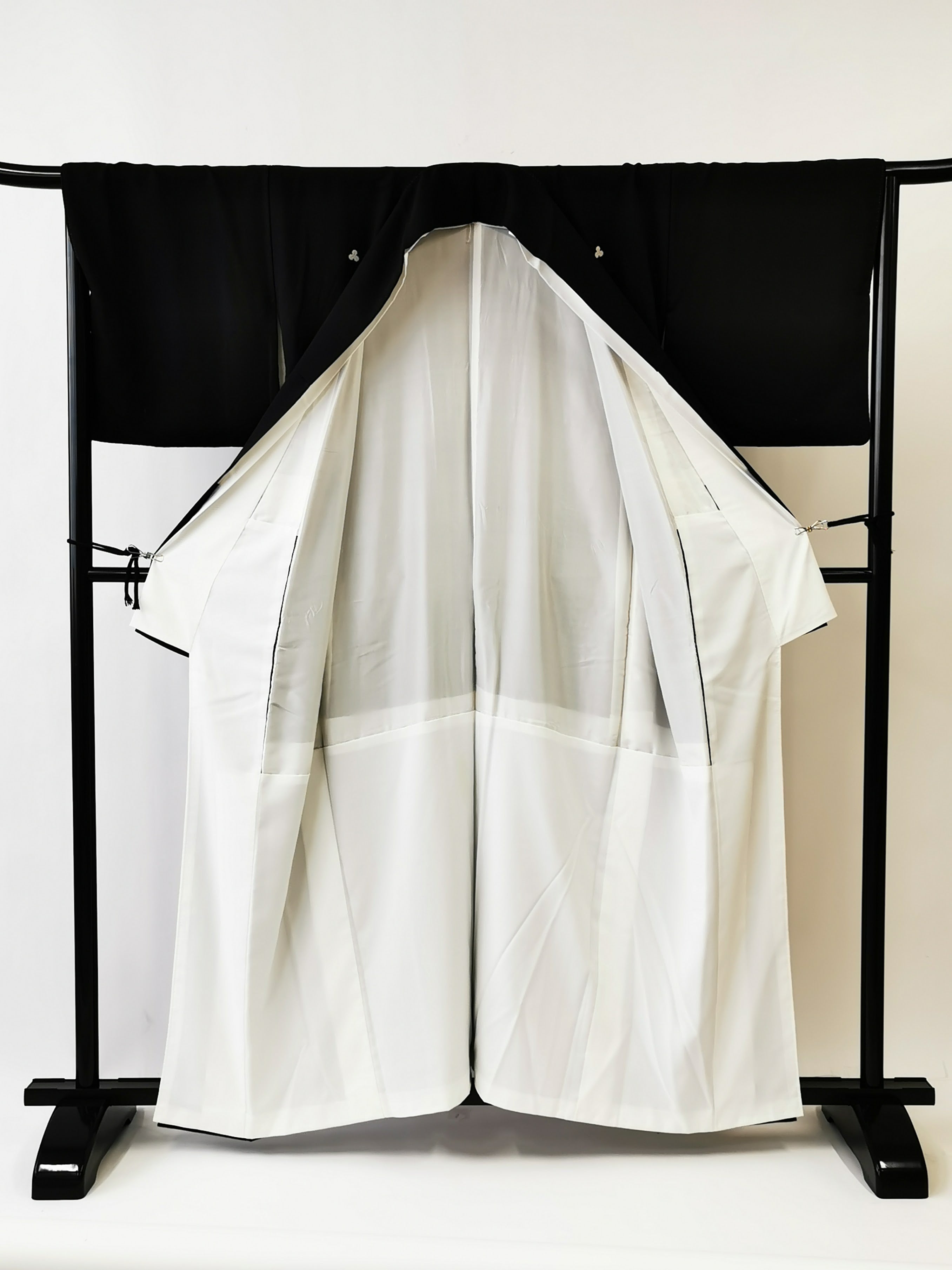 KJ057 Women's Kimono Kurotome Used Japanese Clothes