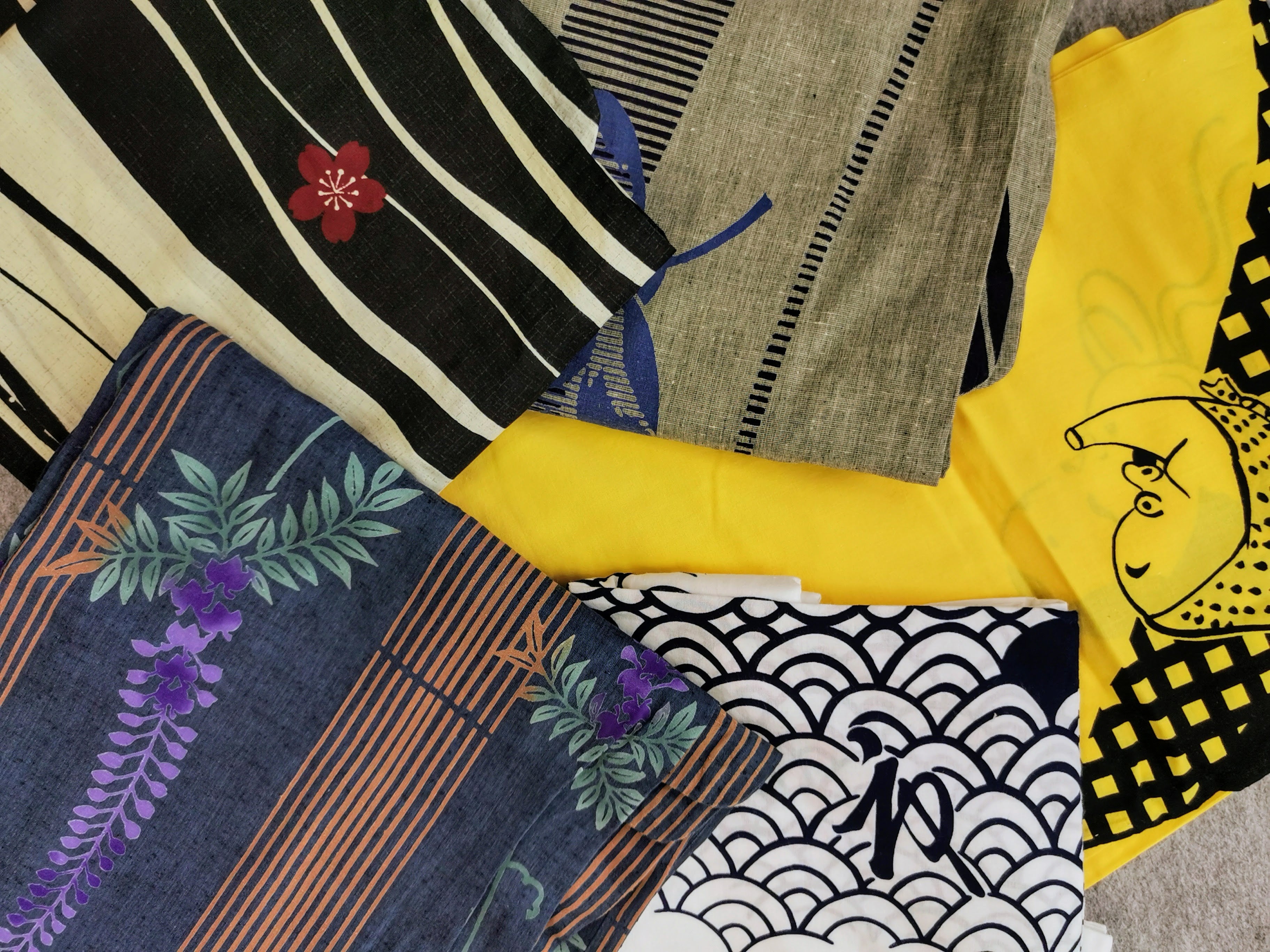 tmy123 Women's Yukata 5-Piece Set Vintage Reuse