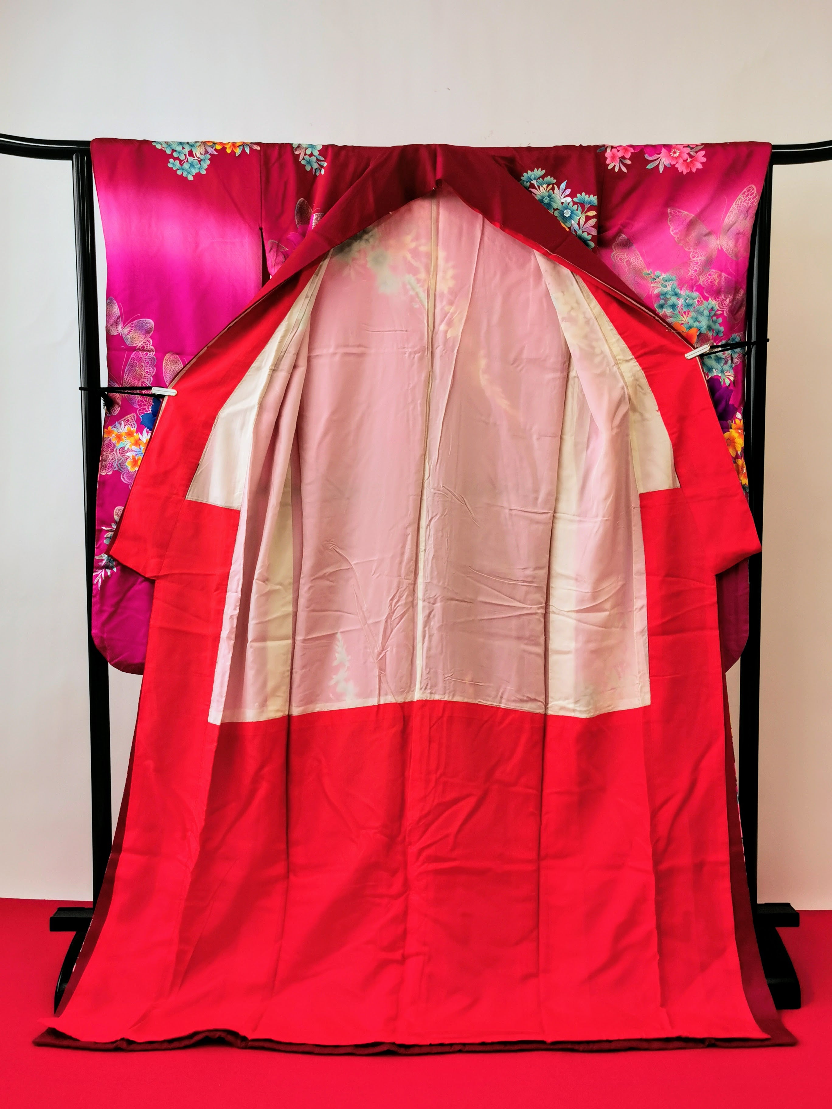 引き振袖 お引きずり 花嫁衣装 結婚式 豪華 金箔 刺繍 婚礼 ウエディング古着◆twff224