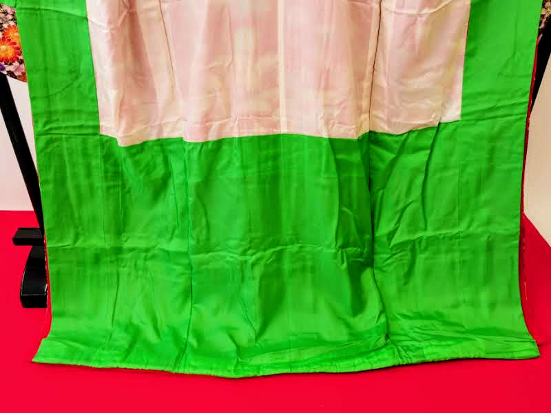 引き振袖 お引きずり 花嫁衣装 結婚式 豪華 ラメ 刺繍 婚礼 ウエディング 古着◆twff222