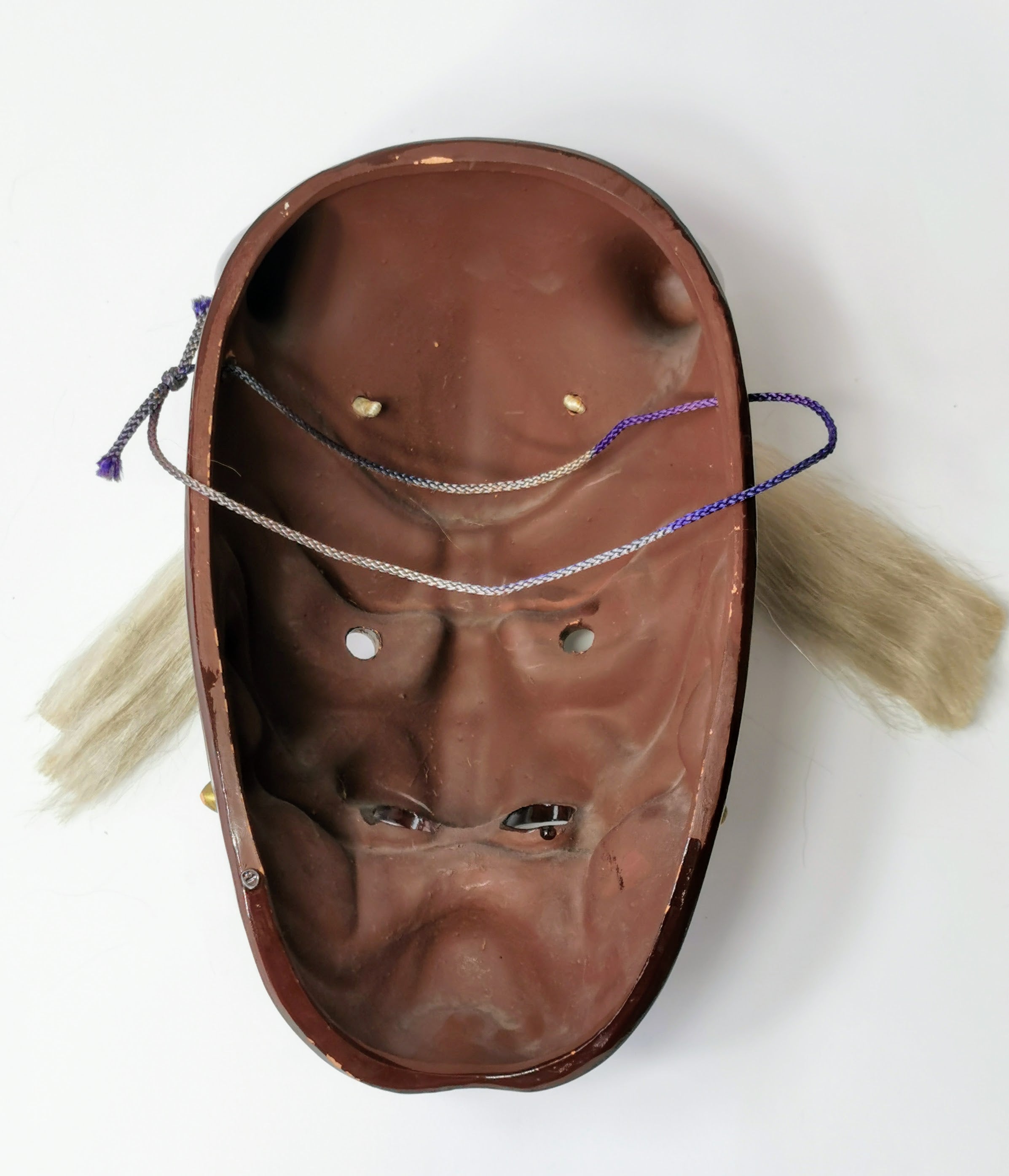 お面 陶器 能面 鬼面 鬼神 能楽 開運 魔除け 招福 縁起物 インテリア◆tko151