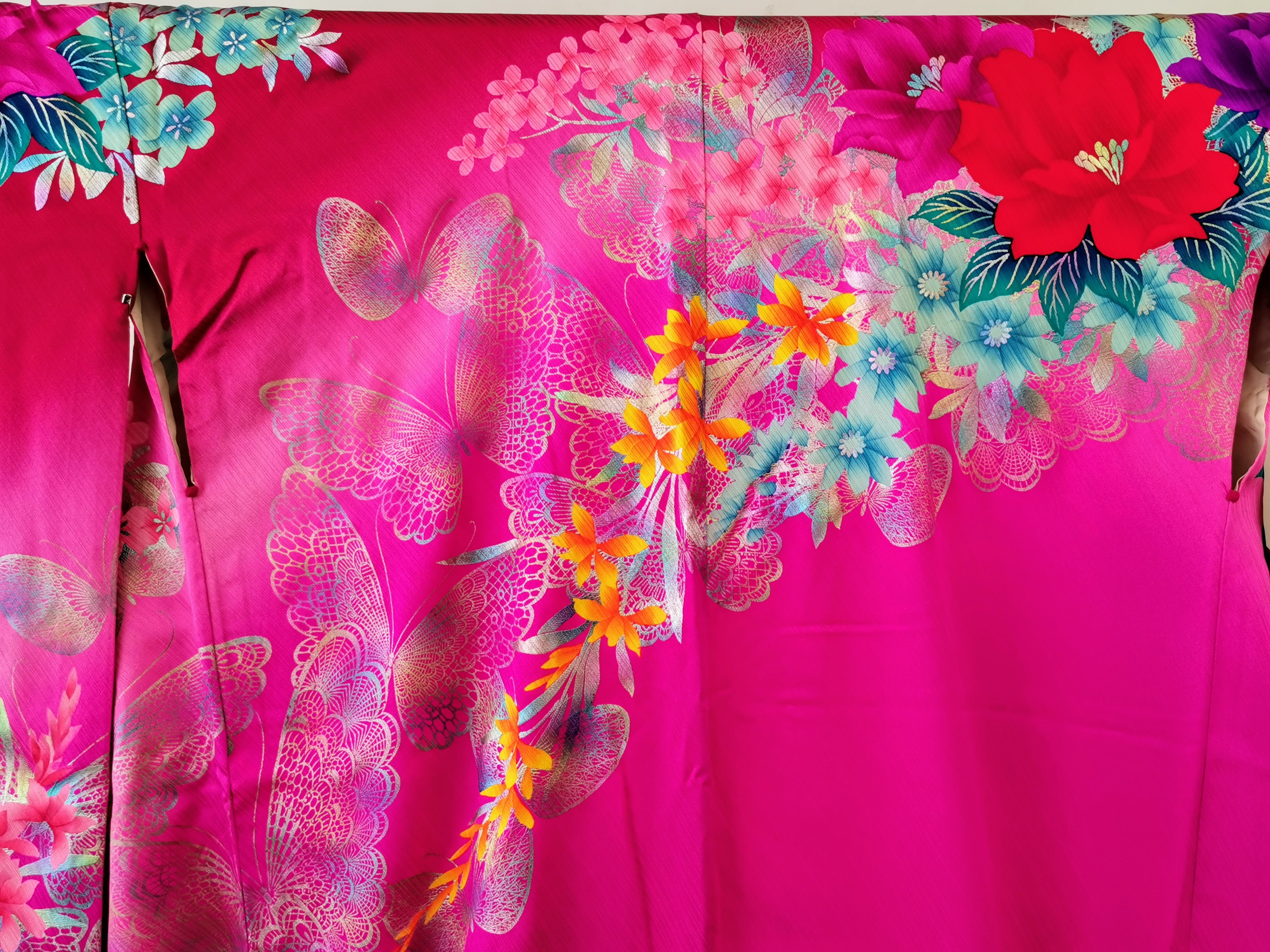 引き振袖 お引きずり 花嫁衣装 結婚式 豪華 金箔 刺繍 婚礼 ウエディング古着◆twff224