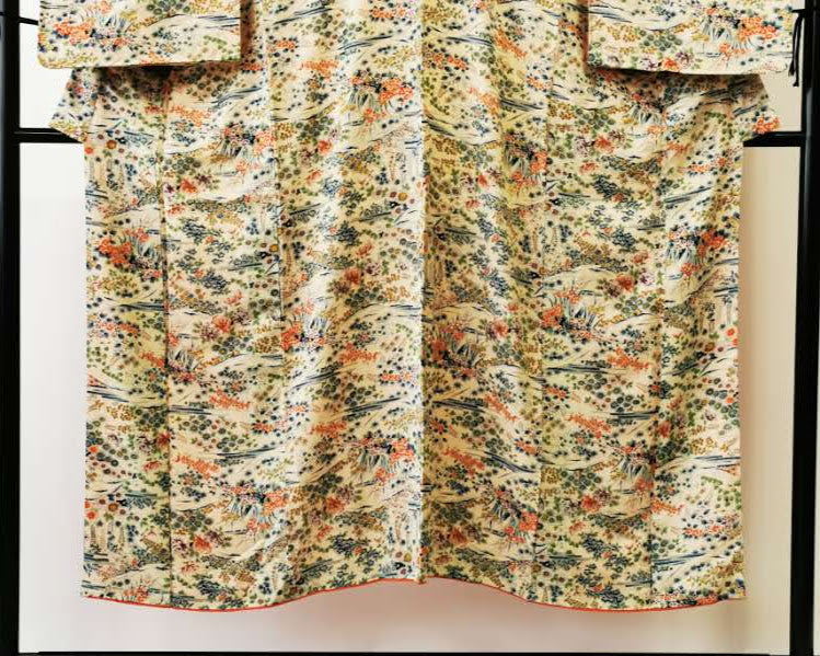 ♦KJ018 Women's kimono used Japanese clothes