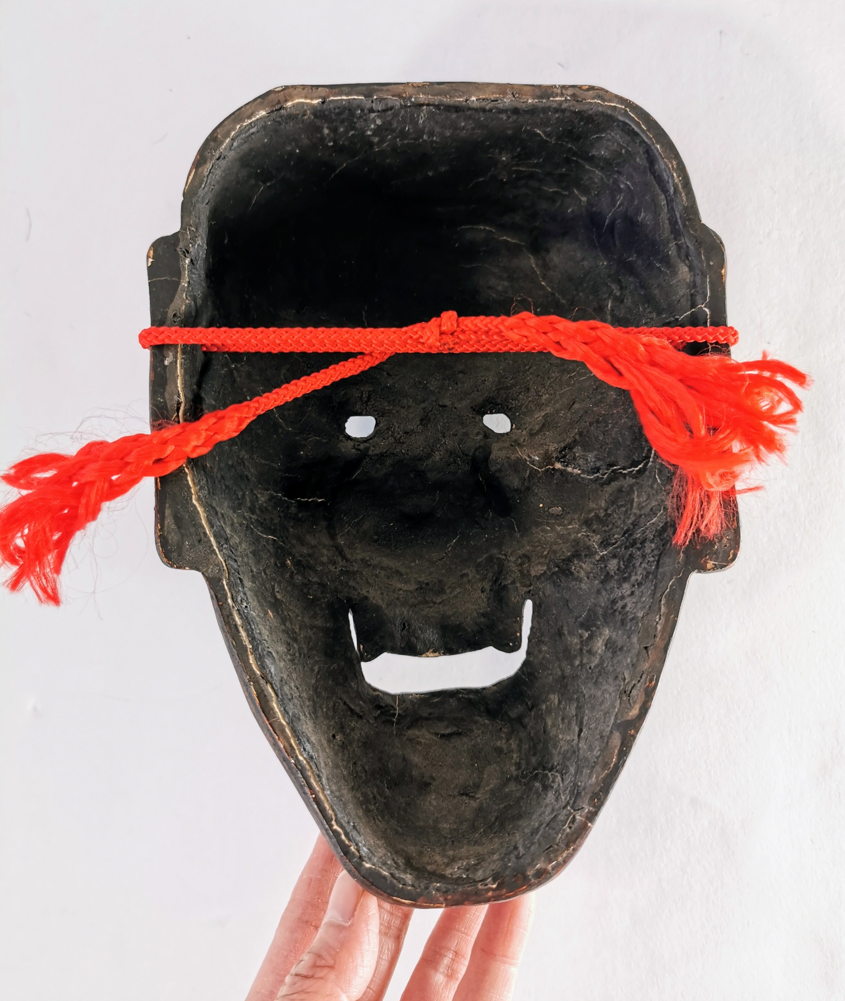 お面 陶器 能面 能楽 開運 魔除け 招福 縁起物 インテリア◆tko153