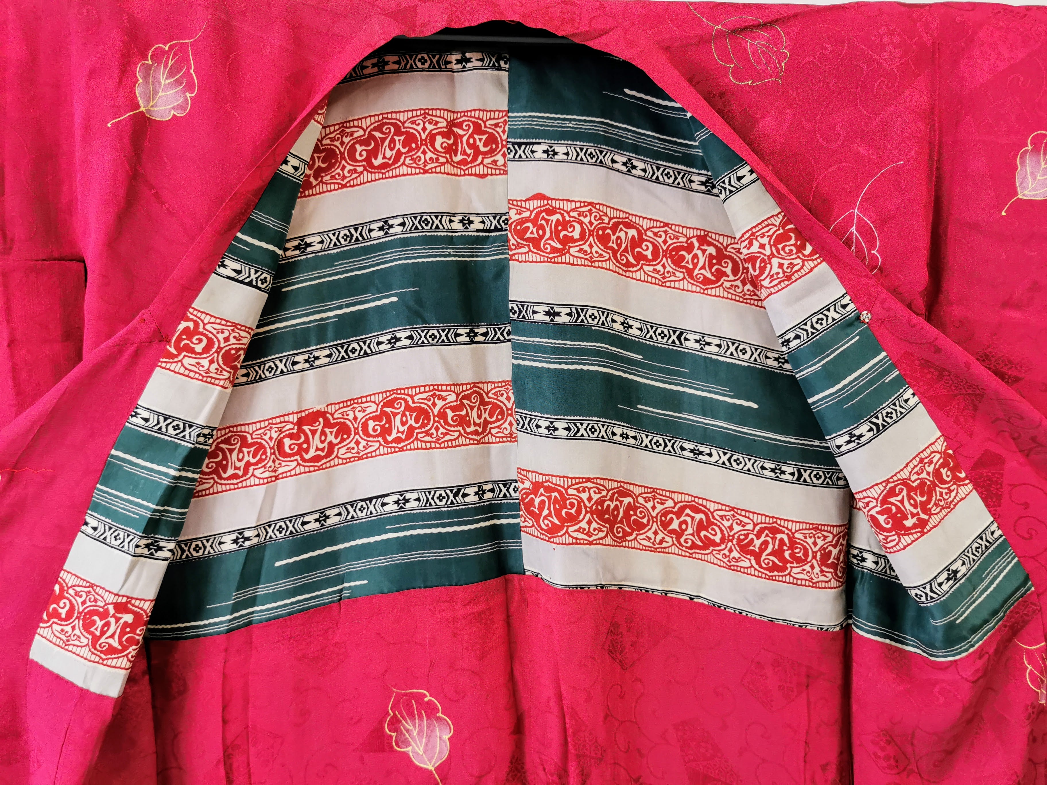 着物コート 羽織 かんたん着用 古着 和服◆twha125