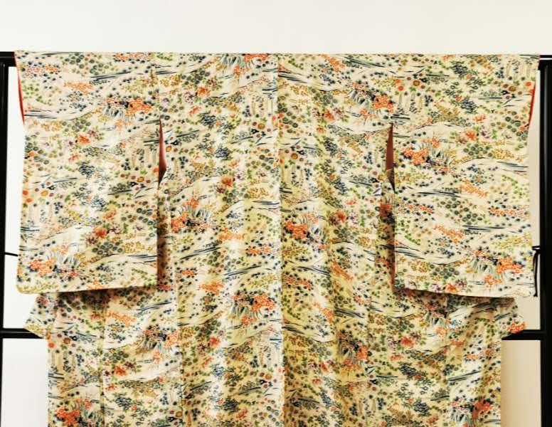 ♦KJ018 Women's kimono used Japanese clothes