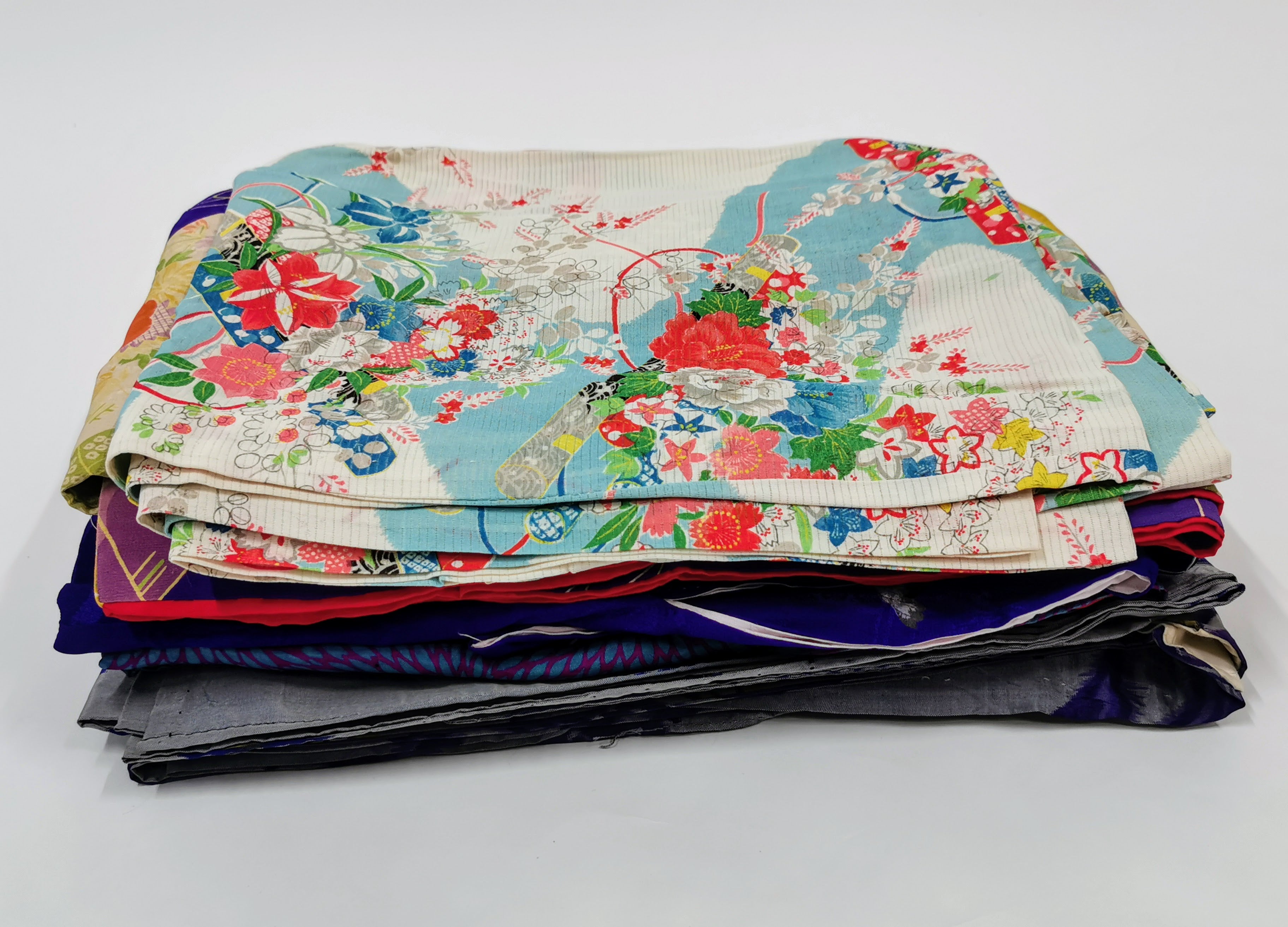 寒色系/着物まとめ売り5点 リユース◆twkn375