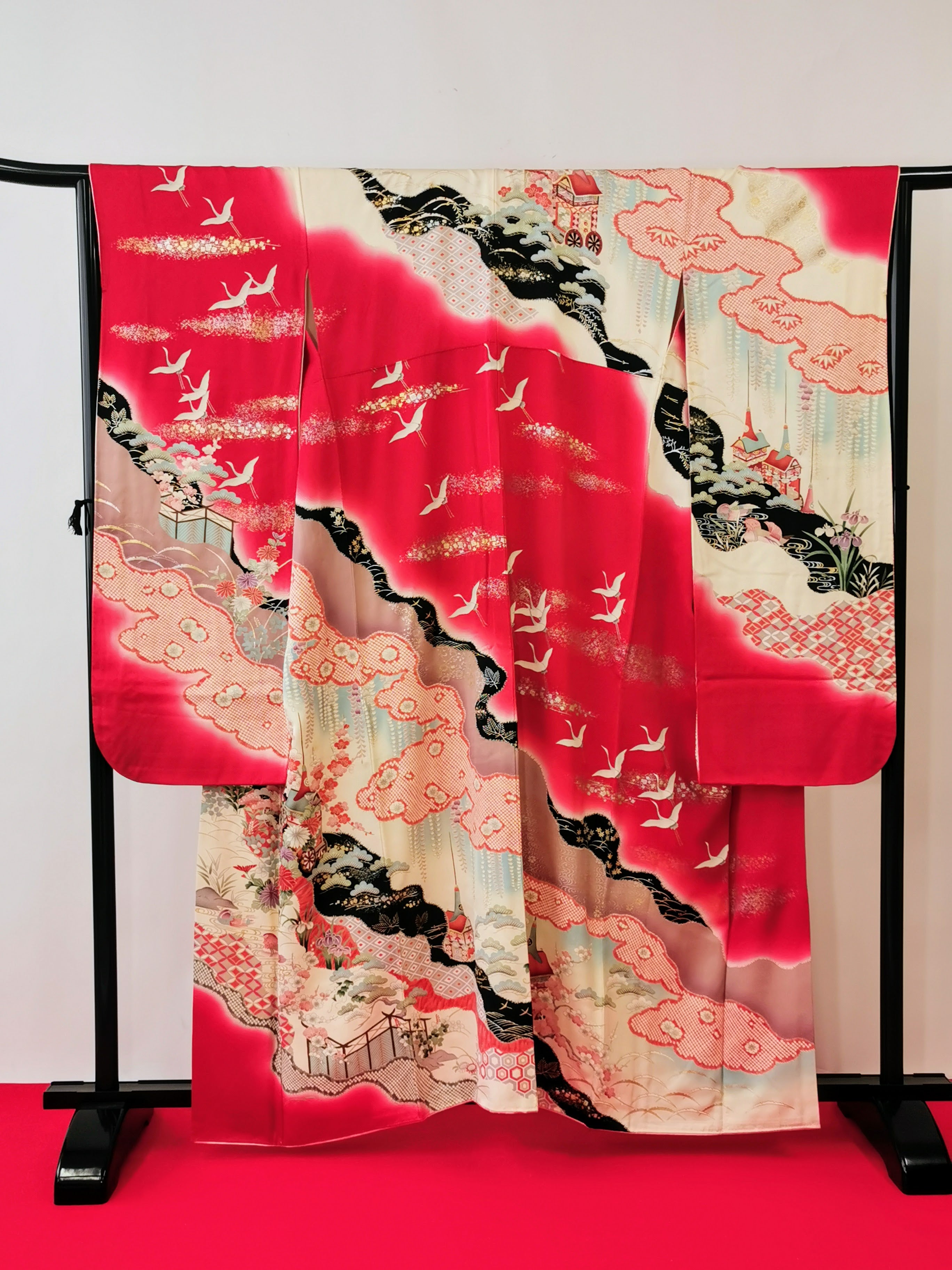 振袖 正絹 古着 結婚式 卒業式 成人式◆twf249
