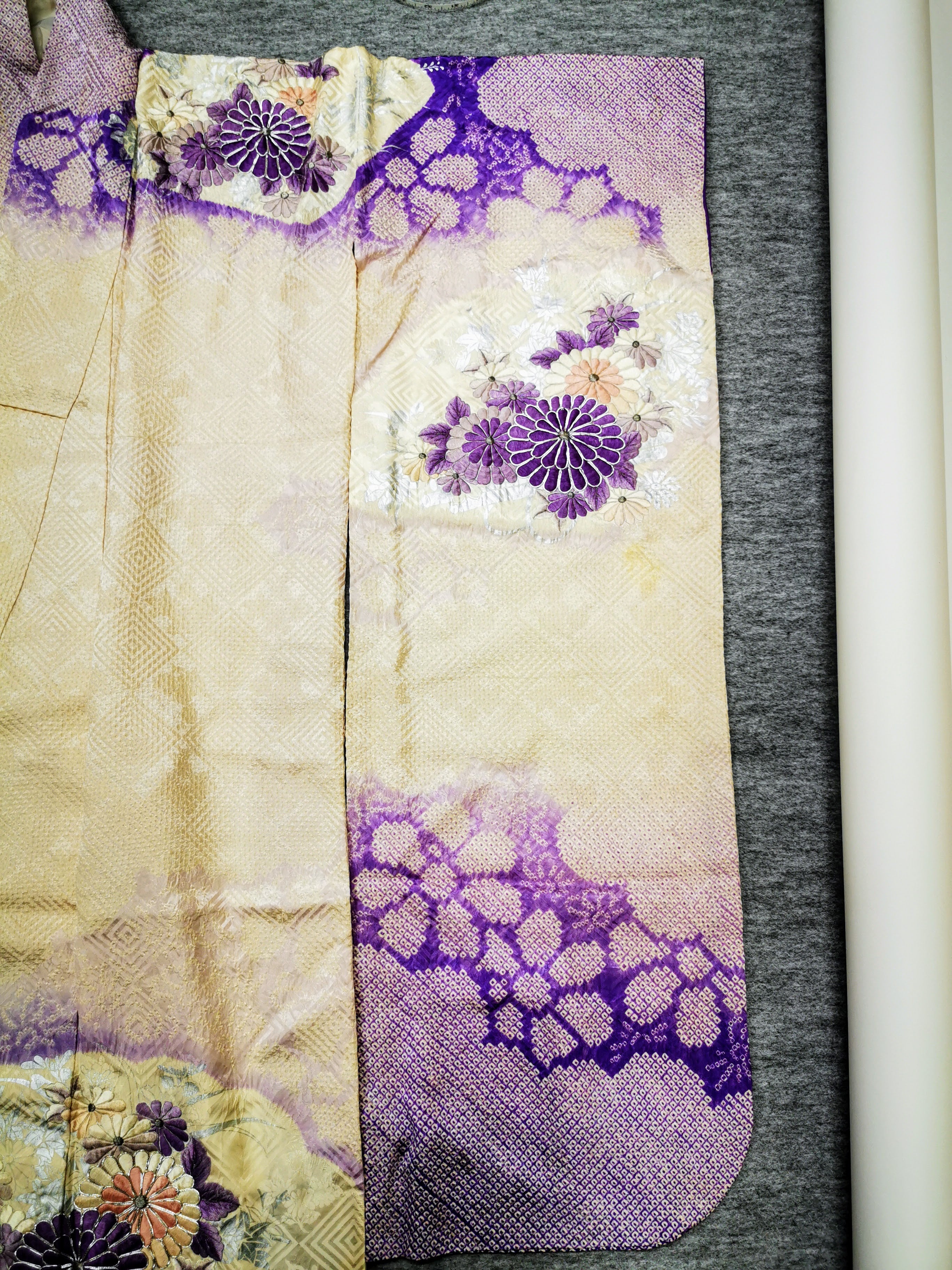 ♦KJ053 Women's Furisode used Japanese clothing