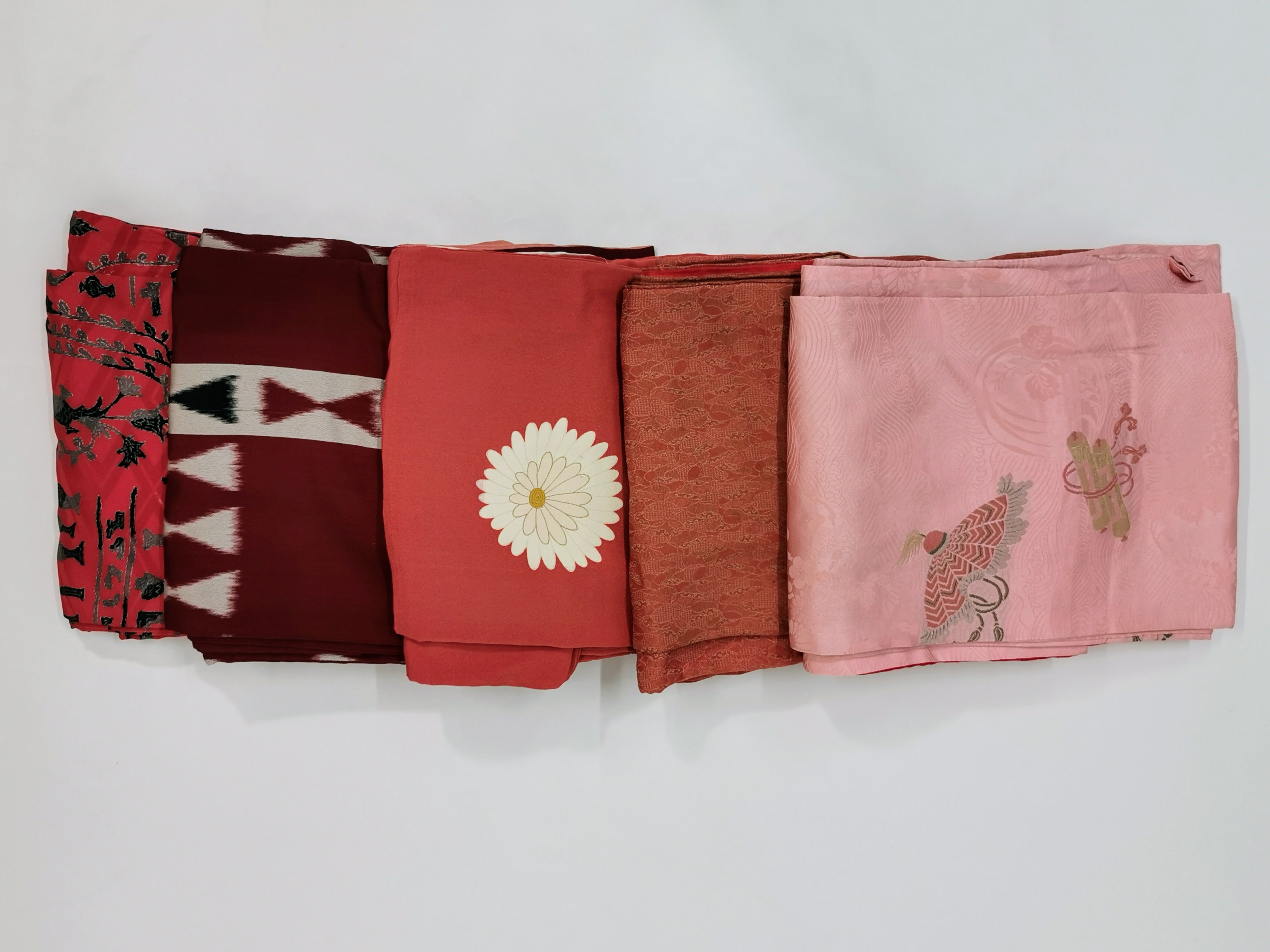 暖色系/着物まとめ売り5点 リユース◆twkn374