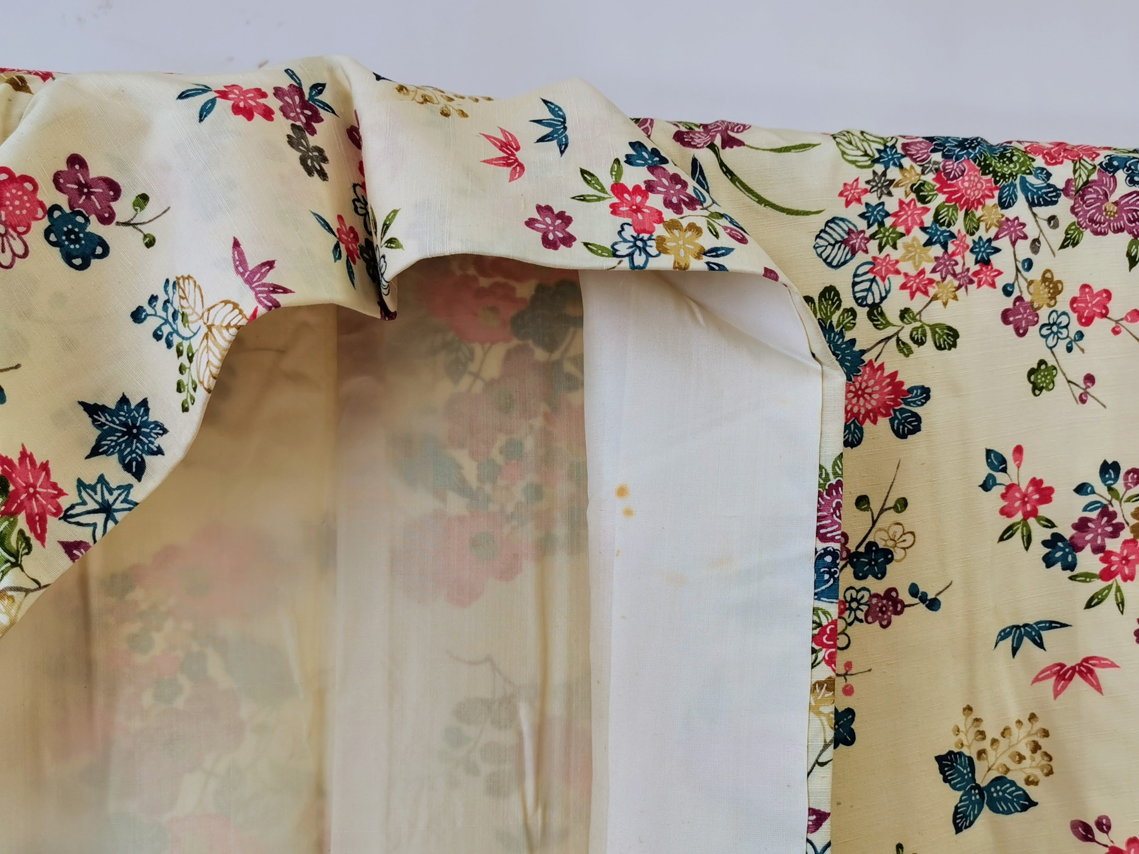 着物 小紋 型染め 古着◆twkk142