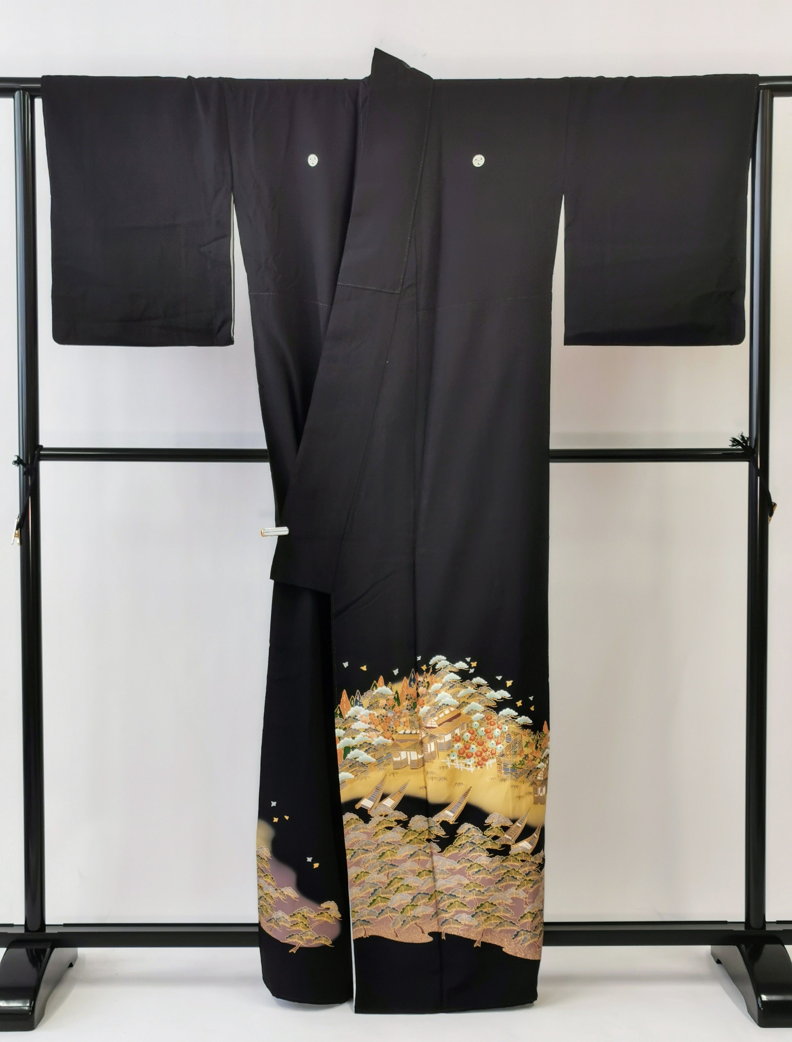 黒留袖 女性 礼装 フォーマル 古着 和服◆twkkt146