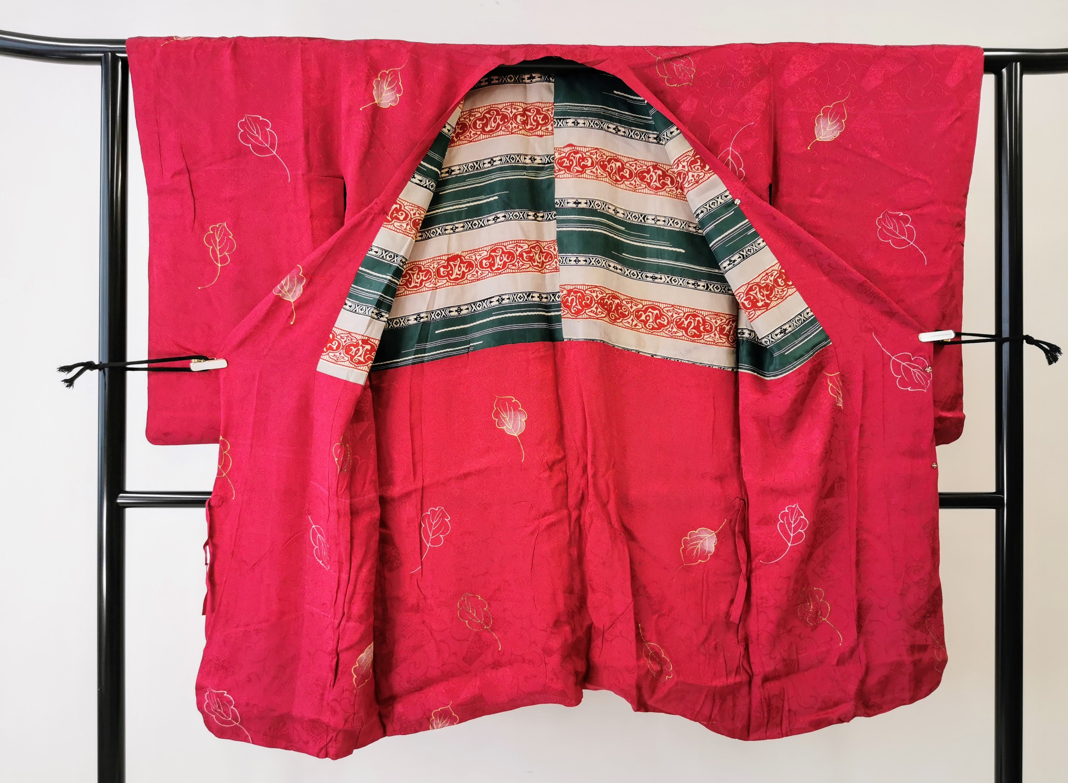 着物コート 羽織 かんたん着用 古着 和服◆twha125