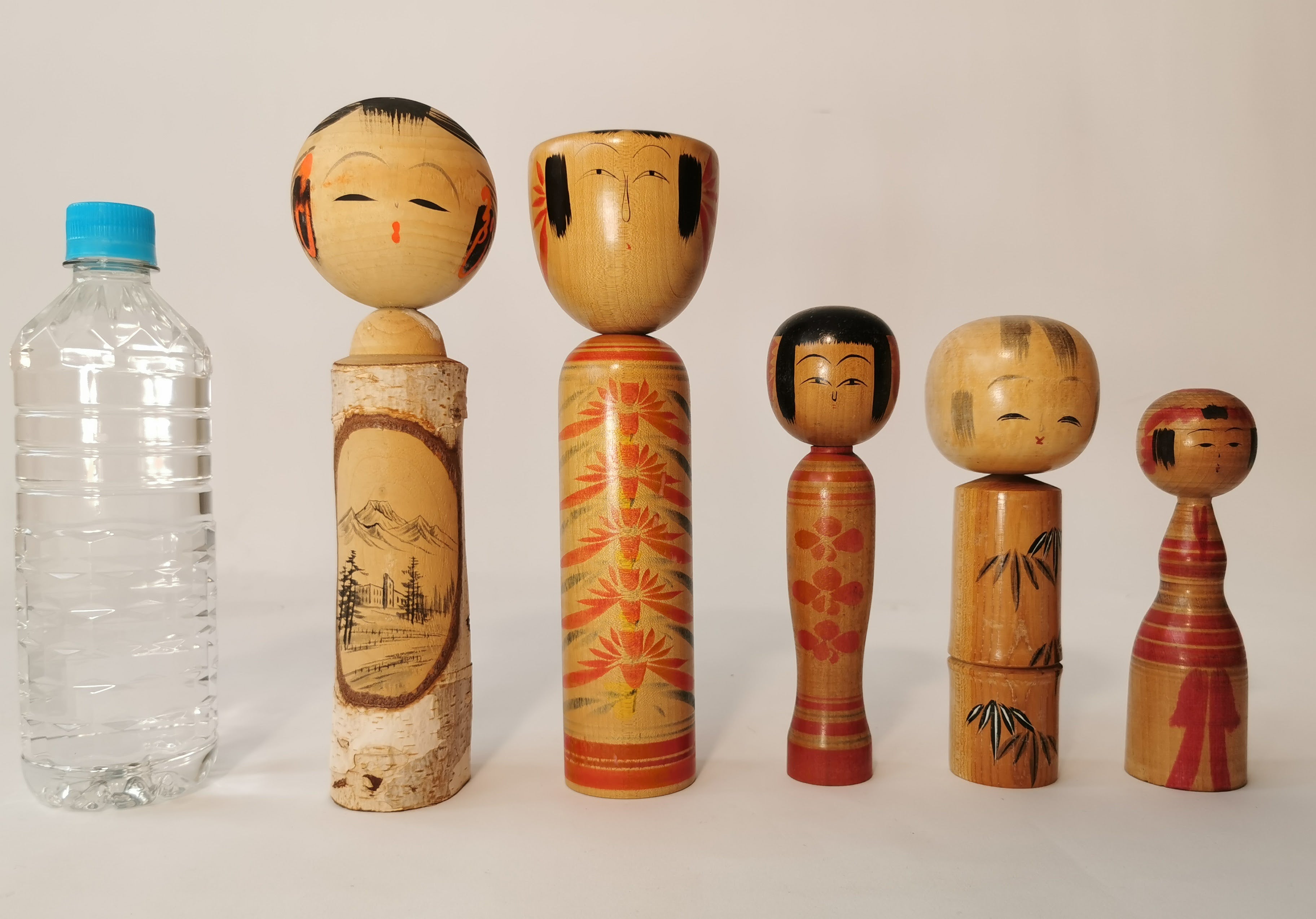 Kokeshi Doll Bulk Sale Set of 5 Japanese Dolls Folk Art Traditional Crafts Local Toys◆tko158
