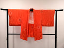 ◇KWH004 羽織 袷羽織 Haori オレンジ 古着 レトロ 和服 シルク