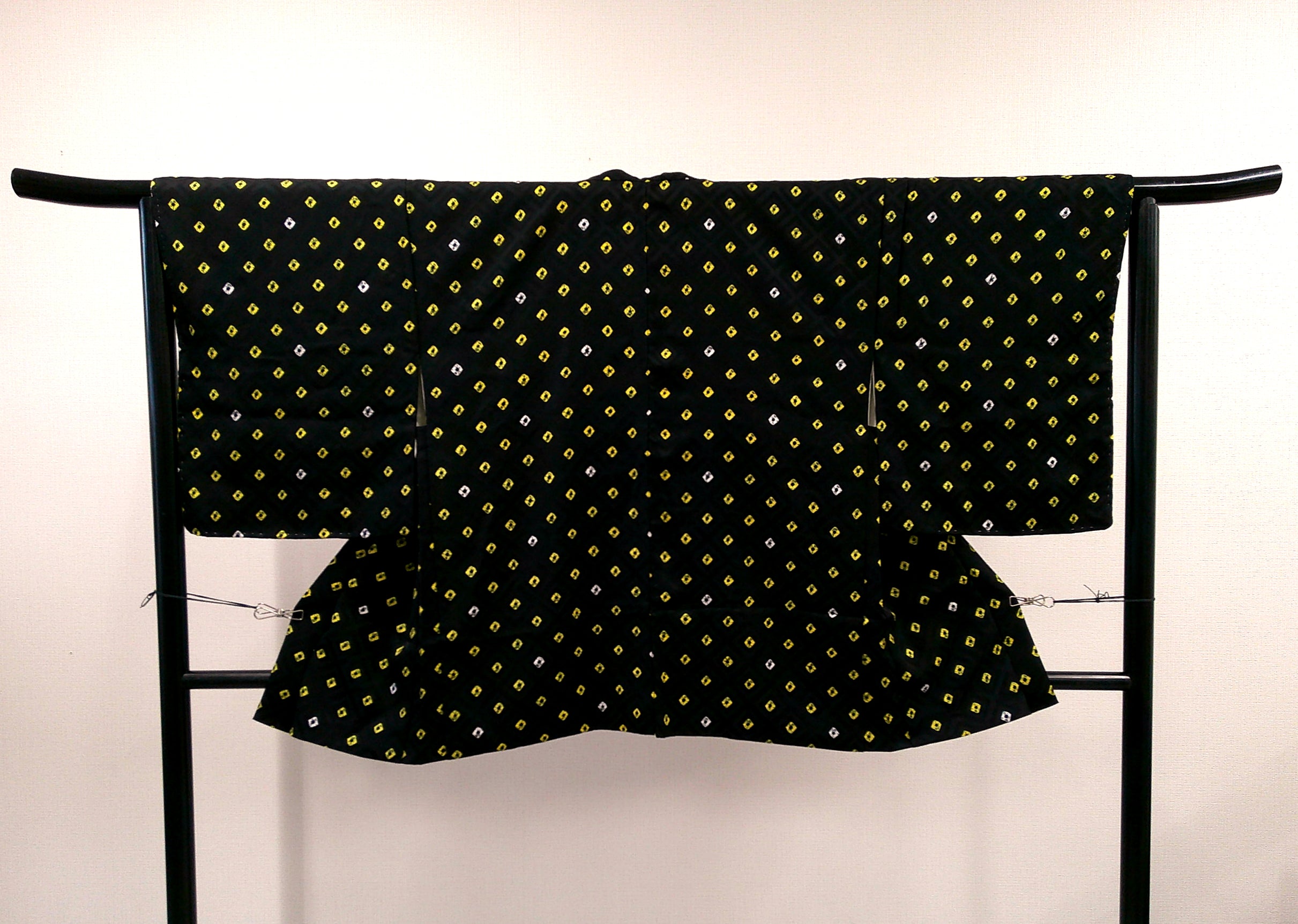 ◇KWH005 羽織 袷羽織 Haori 黒 古着 レトロ 和服