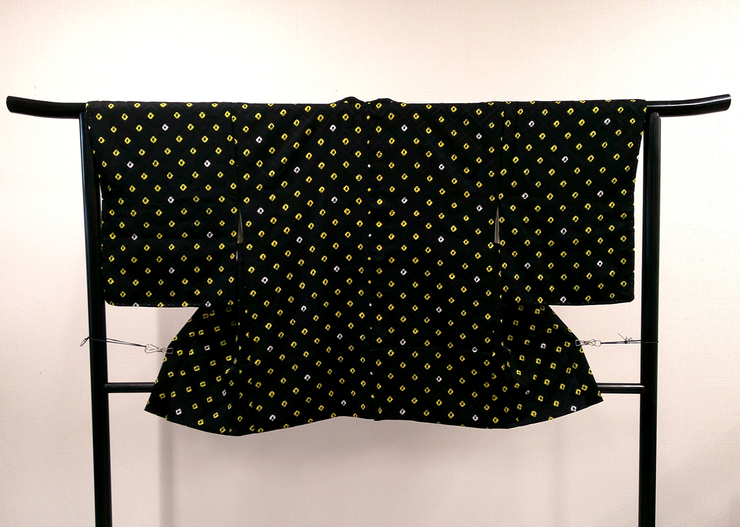 ◇KWH005 羽織 袷羽織 Haori 黒 古着 レトロ 和服