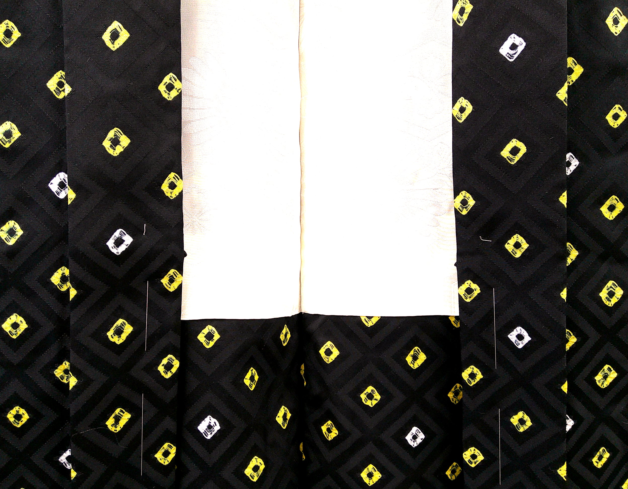 ◇KWH005 羽織 袷羽織 Haori 黒 古着 レトロ 和服