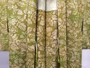 ◇KWH006 羽織 Haori 黄緑 古着 レトロ 和服
