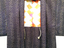 ◇KWH015 羽織 紐付き Haori 紫 古着 レトロ 和服