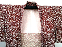 ◇KWH016 羽織 Haori 茶褐色 古着 レトロ 和服