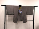 ◇KWH017 羽織 Haori グレー 古着 レトロ 和服