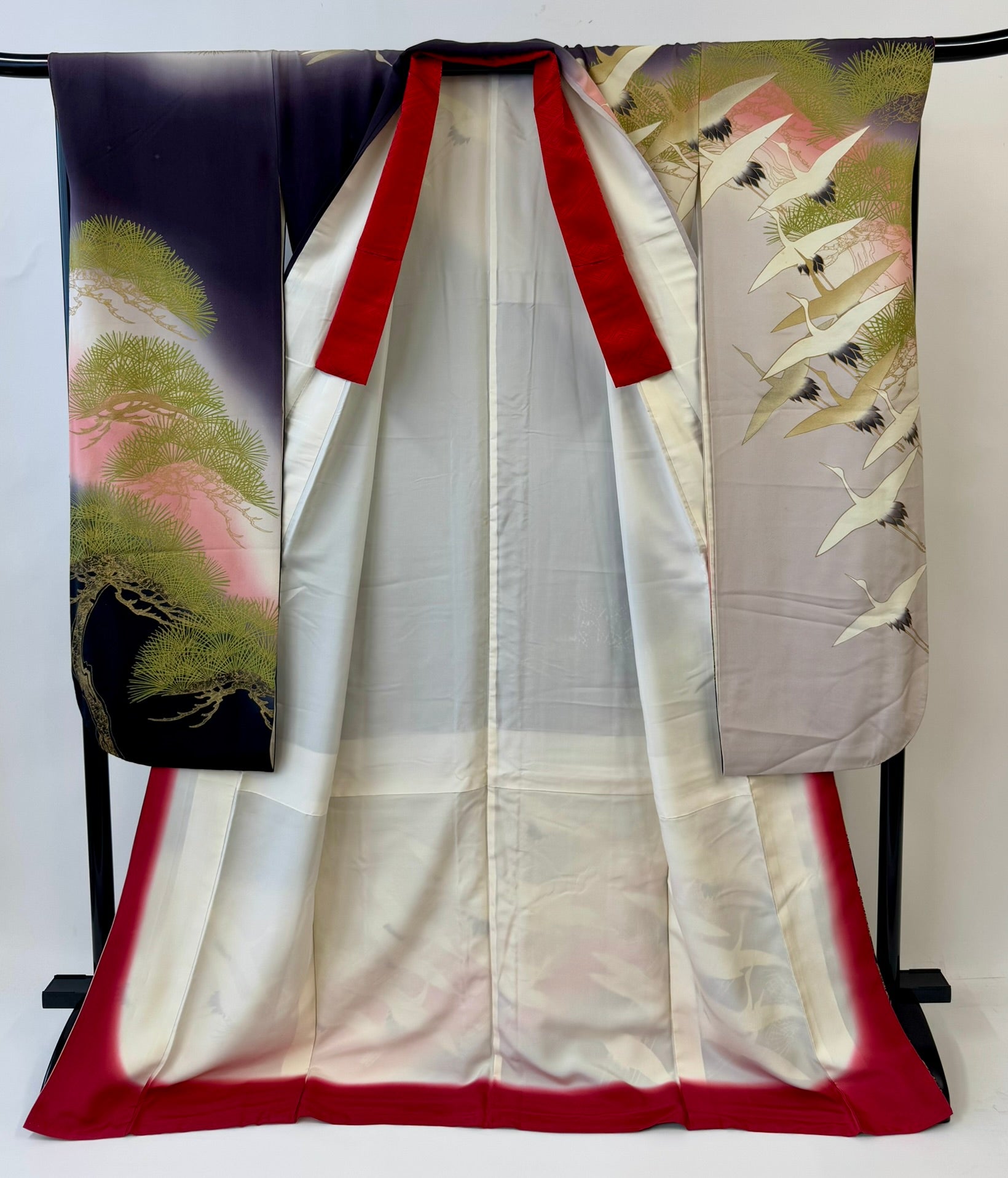 ♦KJ050 Women's Furisode used Japanese clothes